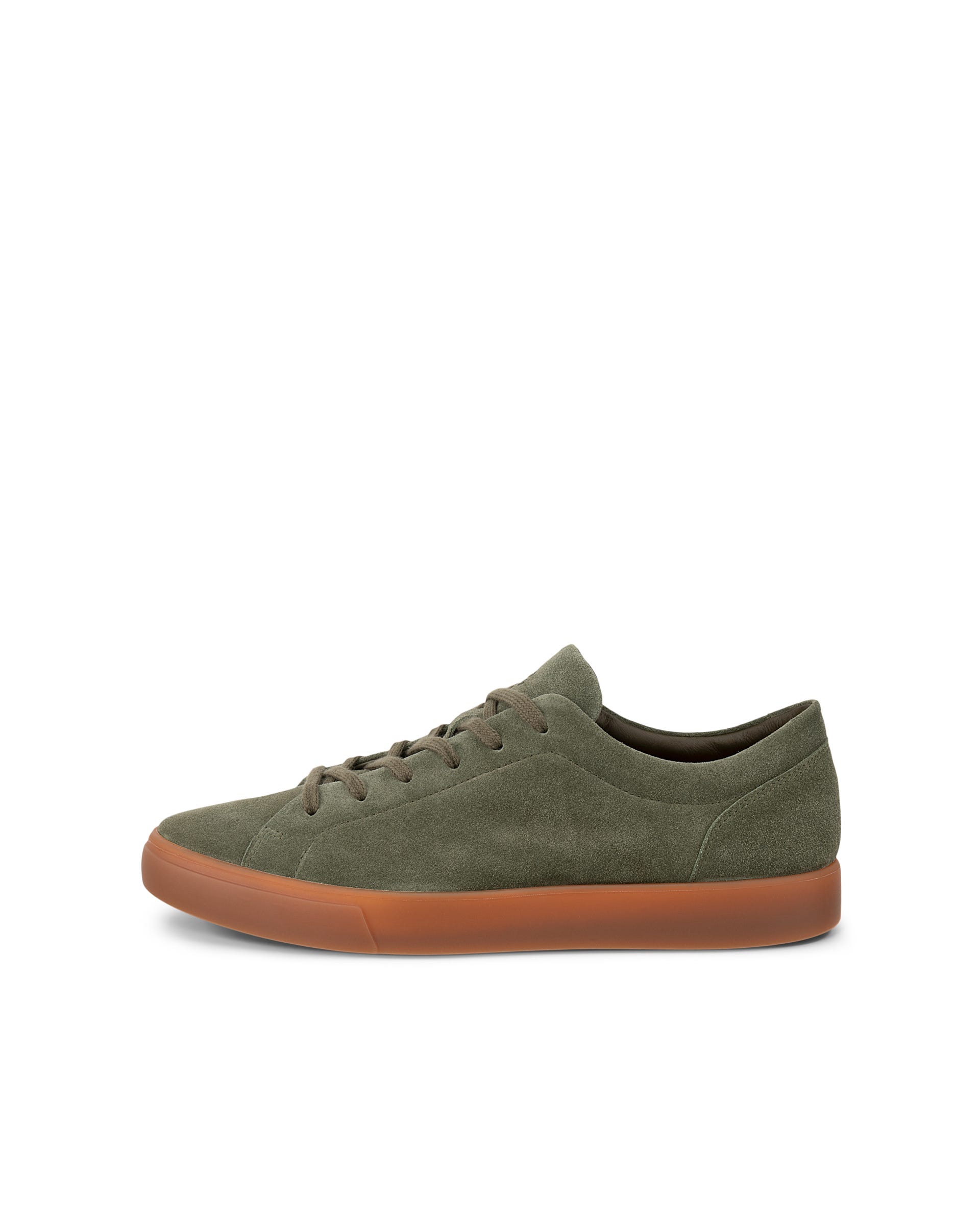 Men's ECCO® Soft 10 Suede Sneaker - Green - Outside