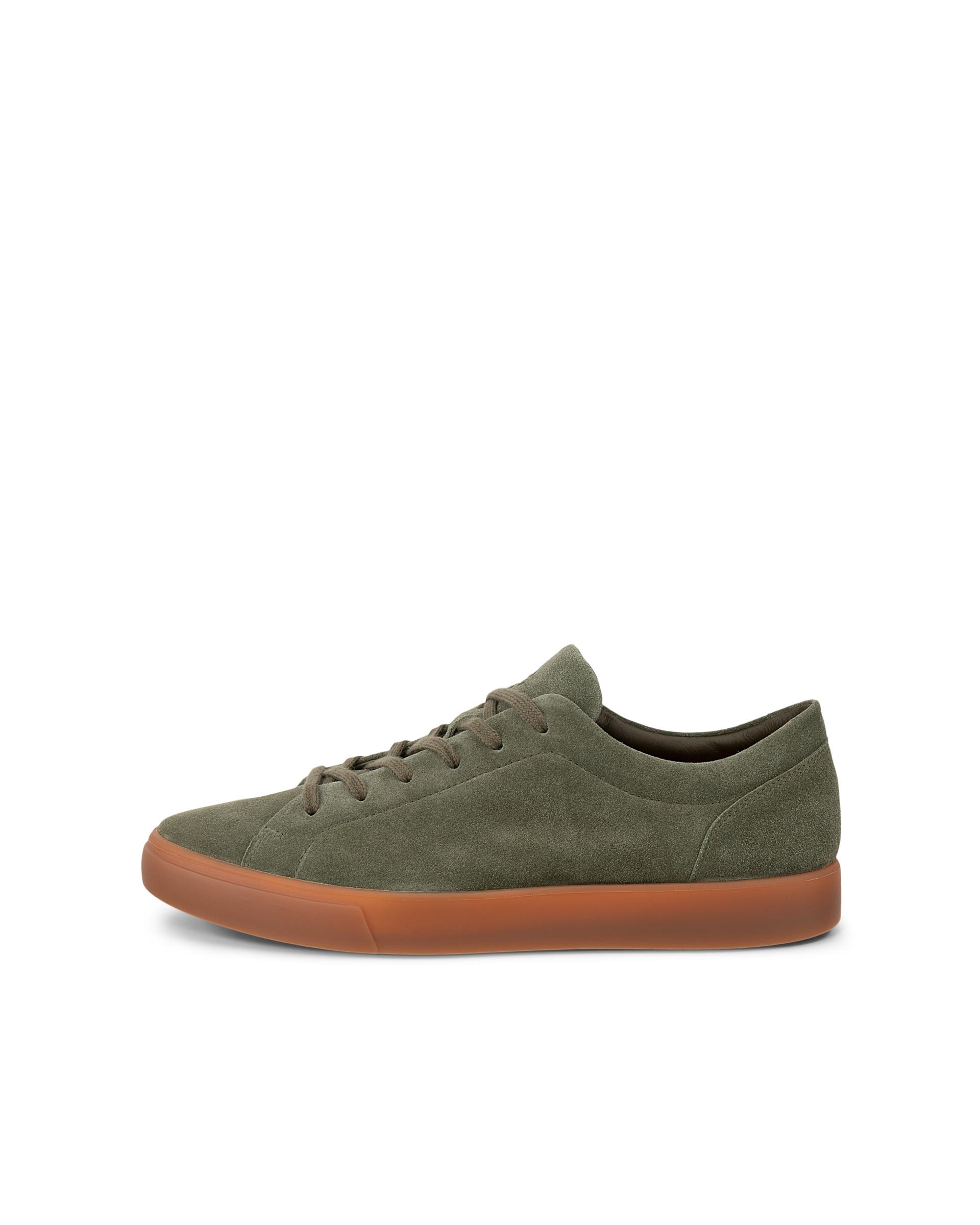 Men's ECCO® Soft 10 Leather Sneaker - Green - Outside
