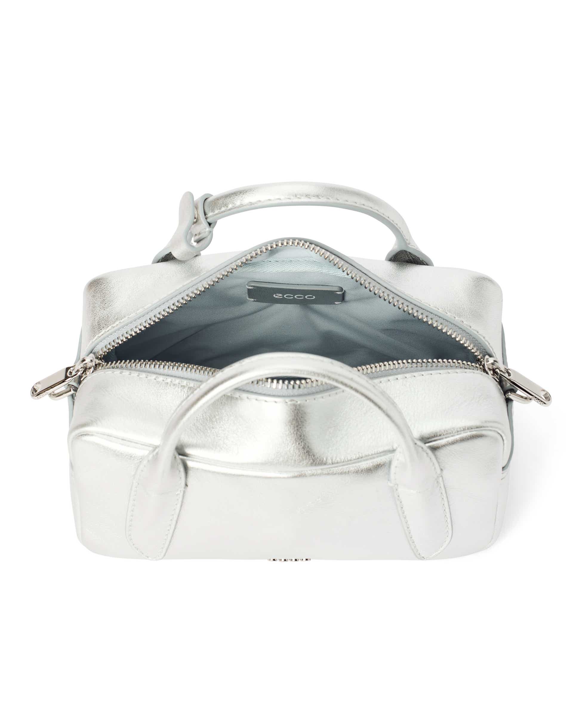 ECCO® BOWLING BAG S ženske kožna bowling torba - Srebrna - Inside