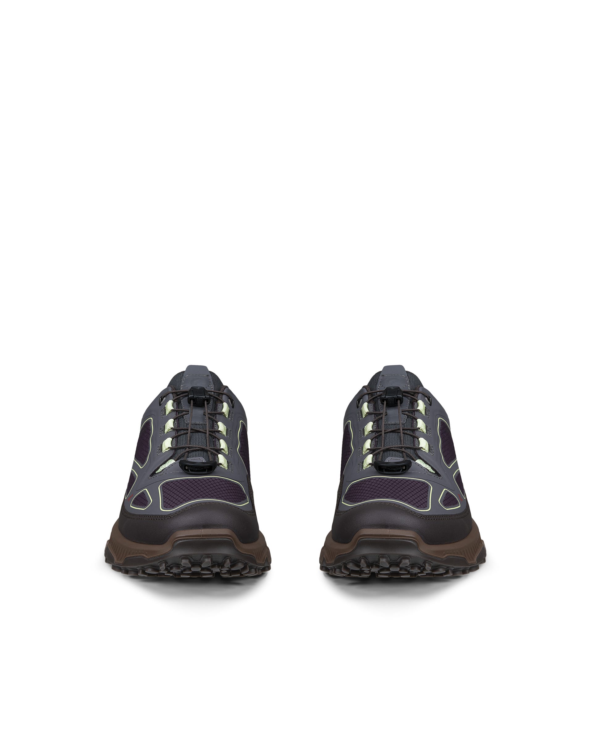 ECCO RECEPTOR XP WOMEN ウィメンズ レザースニーカー - グレー - Front pair