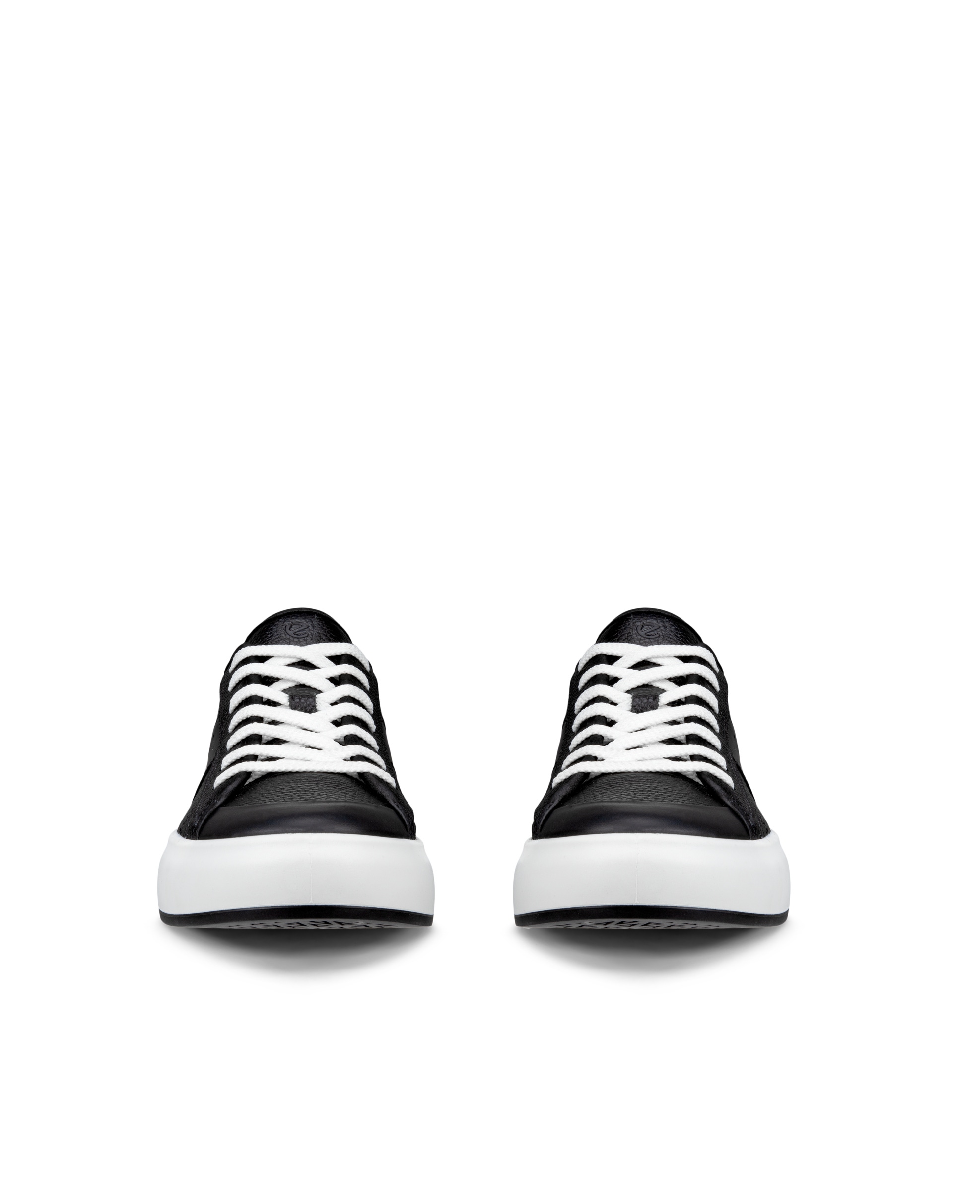 ECCO® Street Ace baskets en cuir pour femme - Noir - Front pair