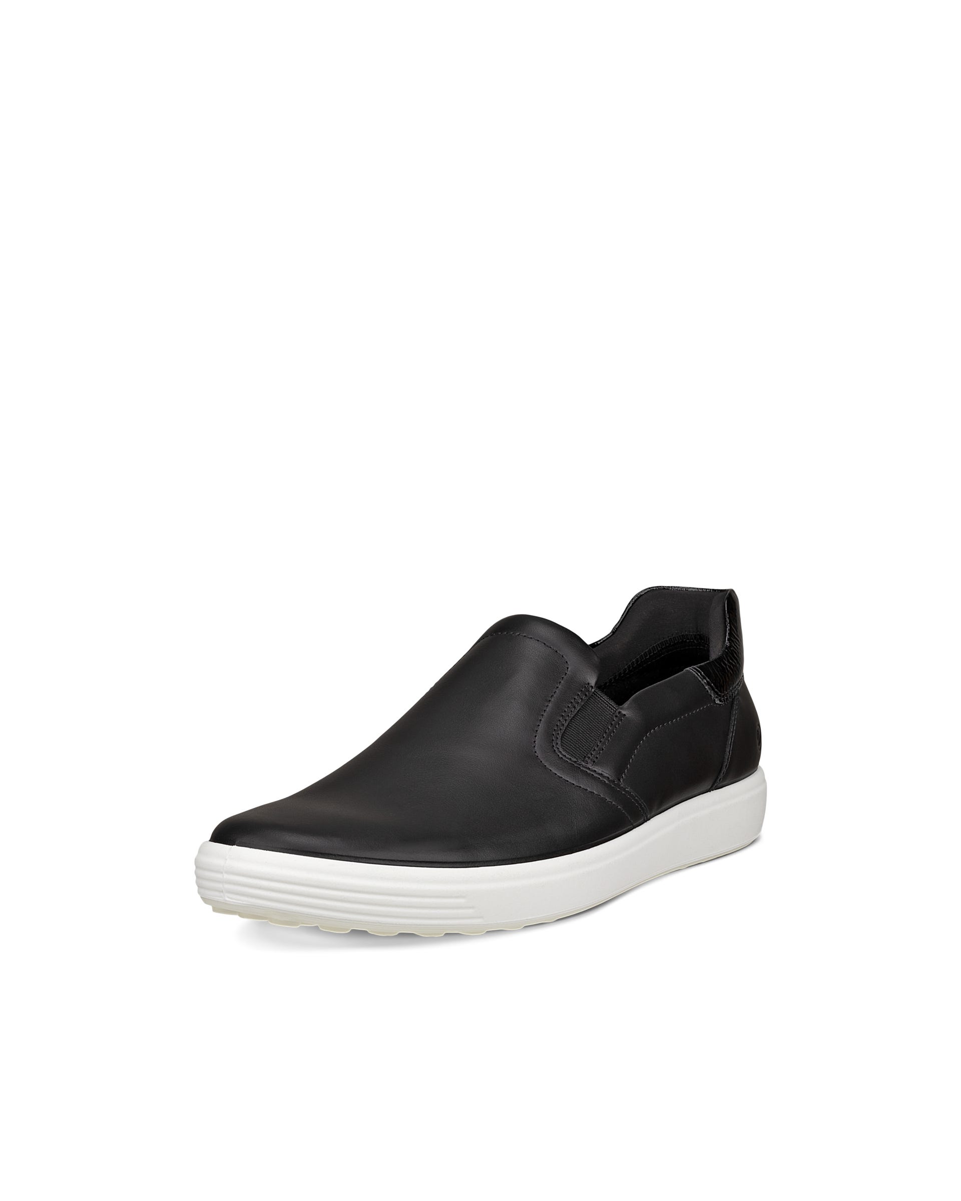 ECCO SOFT 7 SLIP ON Women ウィメンズ レザースニーカー - ブラック - Main