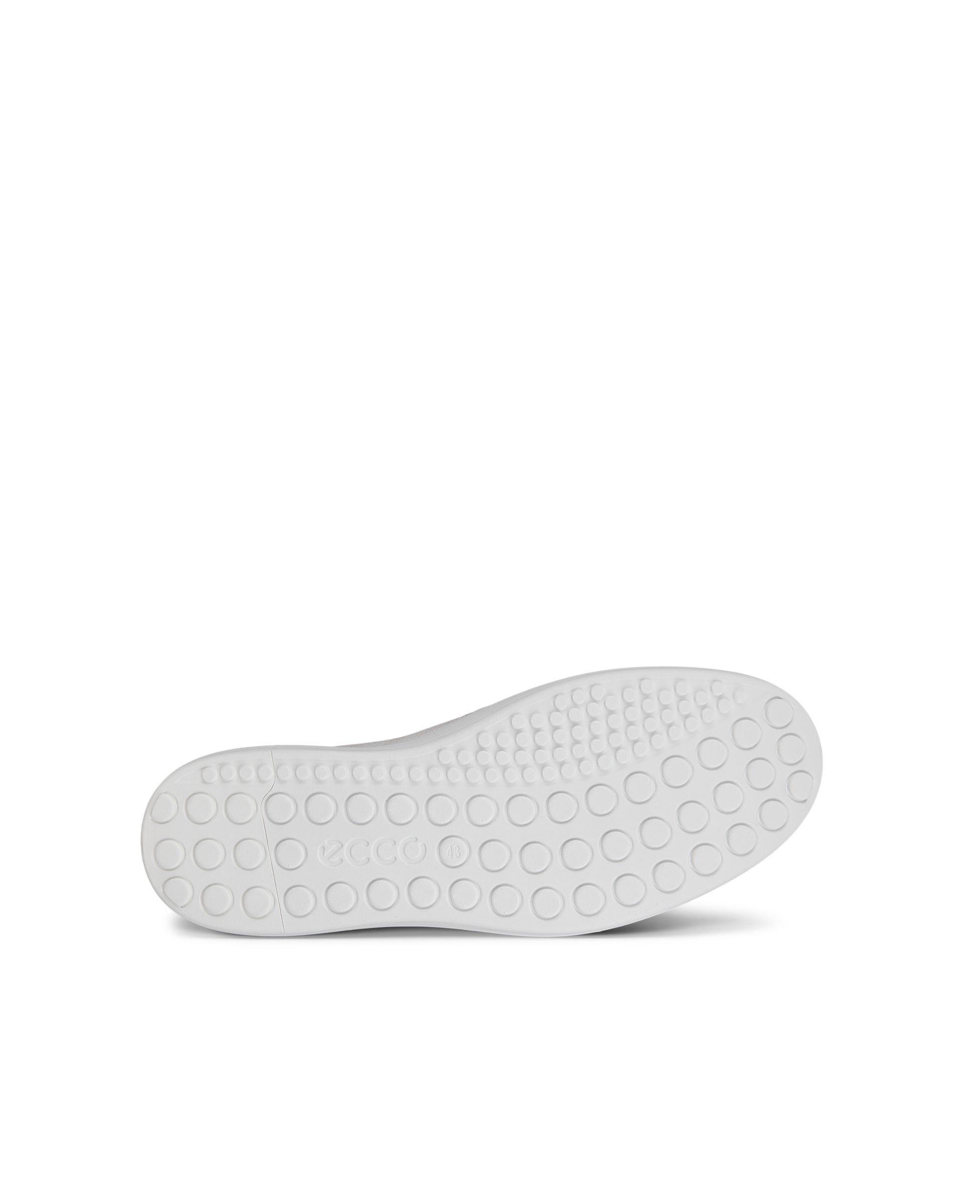 Chaussure sans lacets à enfiler ECCO® Soft 60 en cuir pour hommes - Blanc - Sole