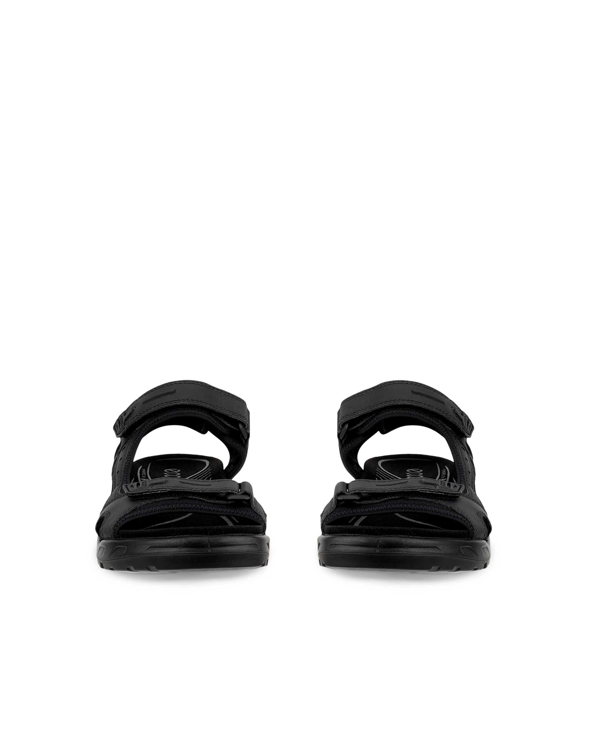 Men's ECCO® Offroad Textile Two Strap Sandal - Black - Front pair
