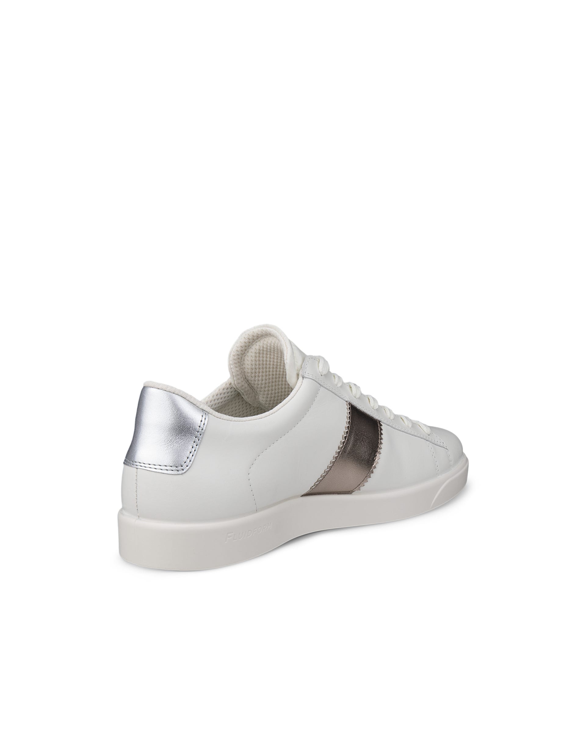 Women's ECCO® Street Lite Leather Sneaker - White - Back