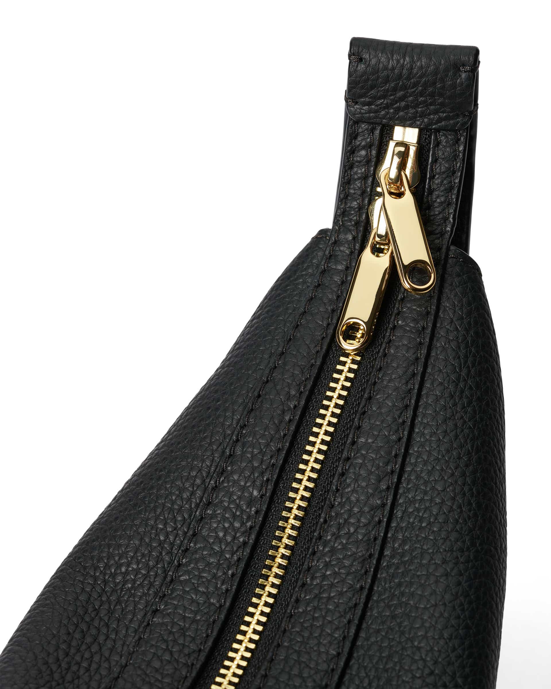 ECCO® Fortune Pebbled Leather Crossbody Bag - Black - Detail-1