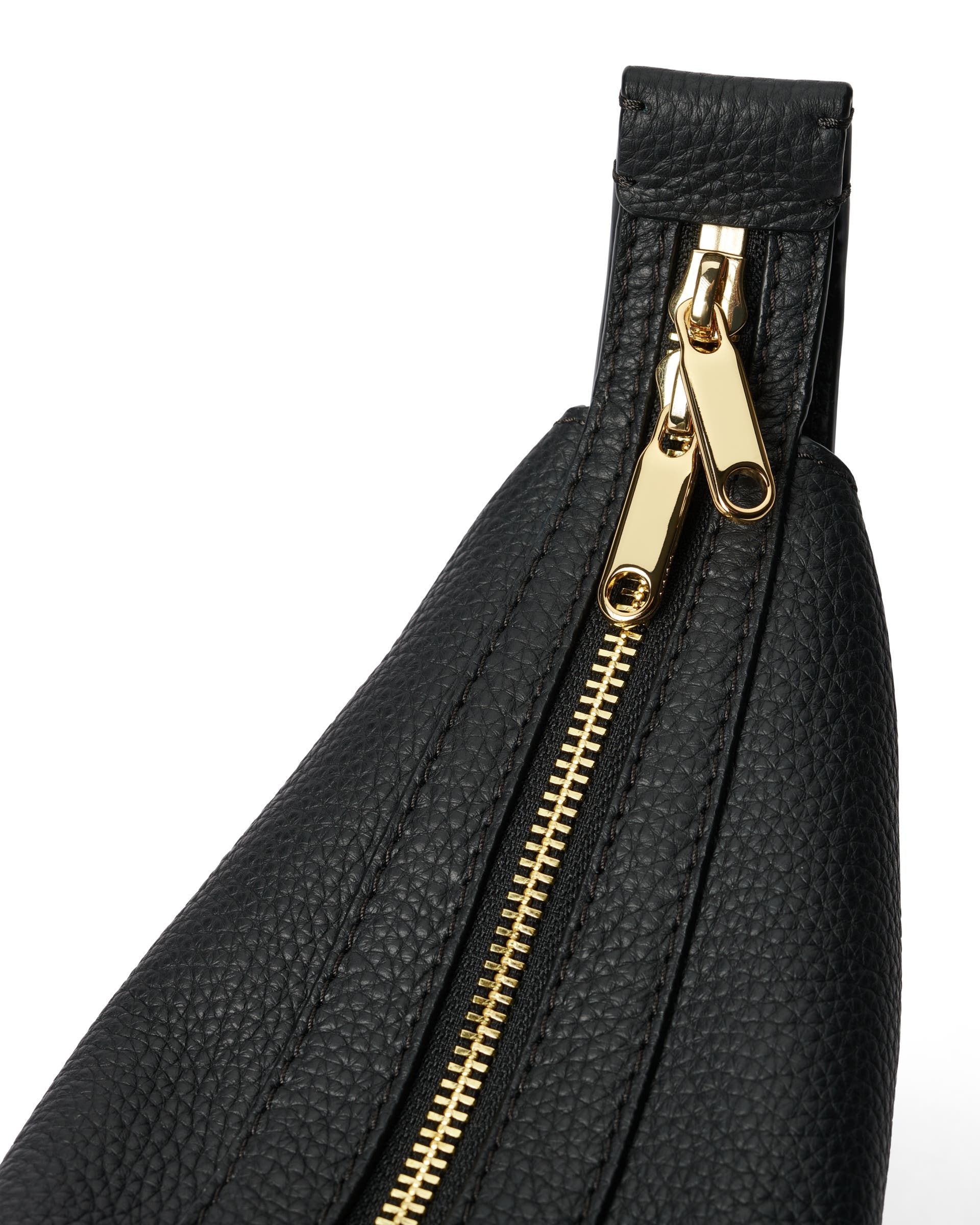 ECCO® Fortune Pebbled Leather Crossbody Bag - Black - Detail-1