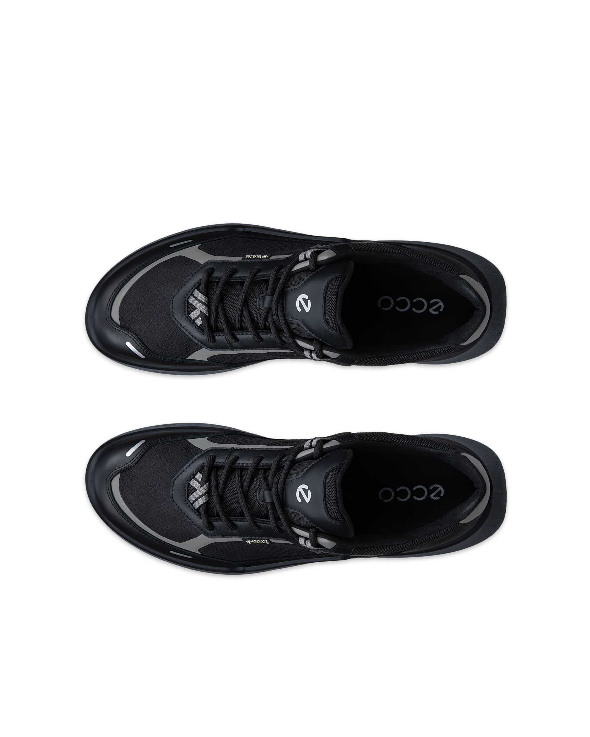 ECCO® BIOM 720 Gore-Tex sneaker i læder til herrer - Sort - Top left pair