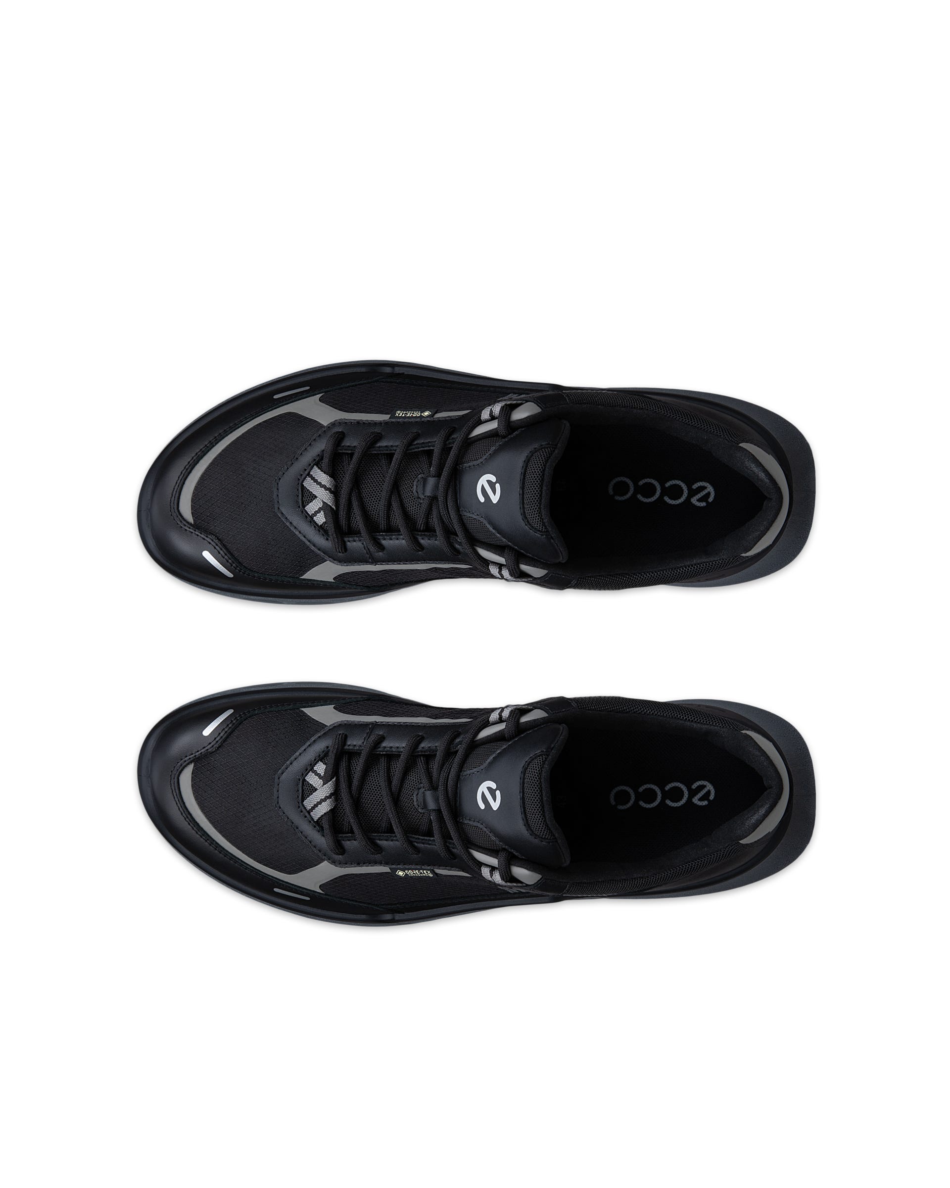 ECCO® BIOM 720 Gore-Tex sneaker i læder til herrer - Sort - Top left pair
