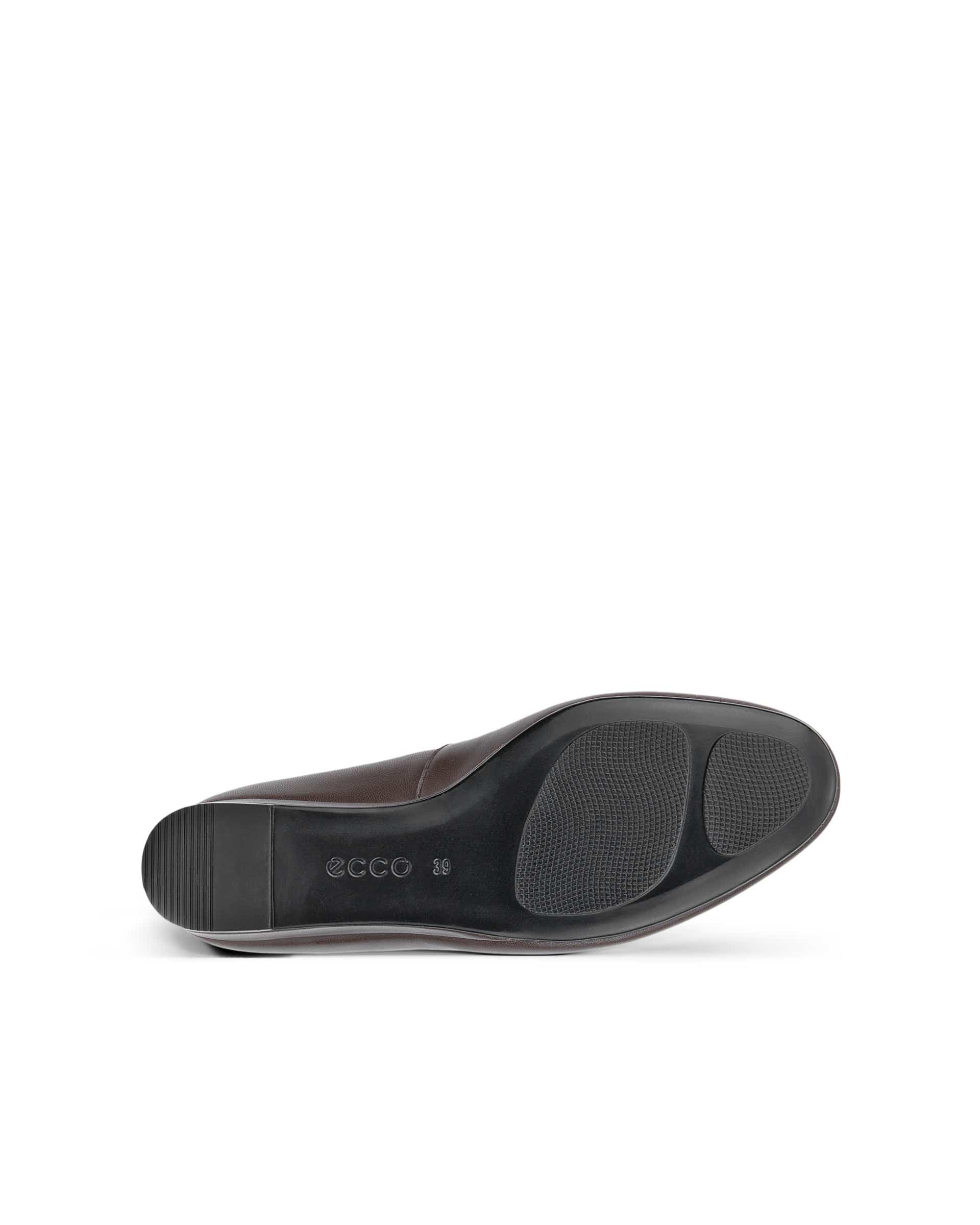 ECCO® ELEVATE WEDGE escarpins en cuir à talon carré pour femme - Brun - Sole