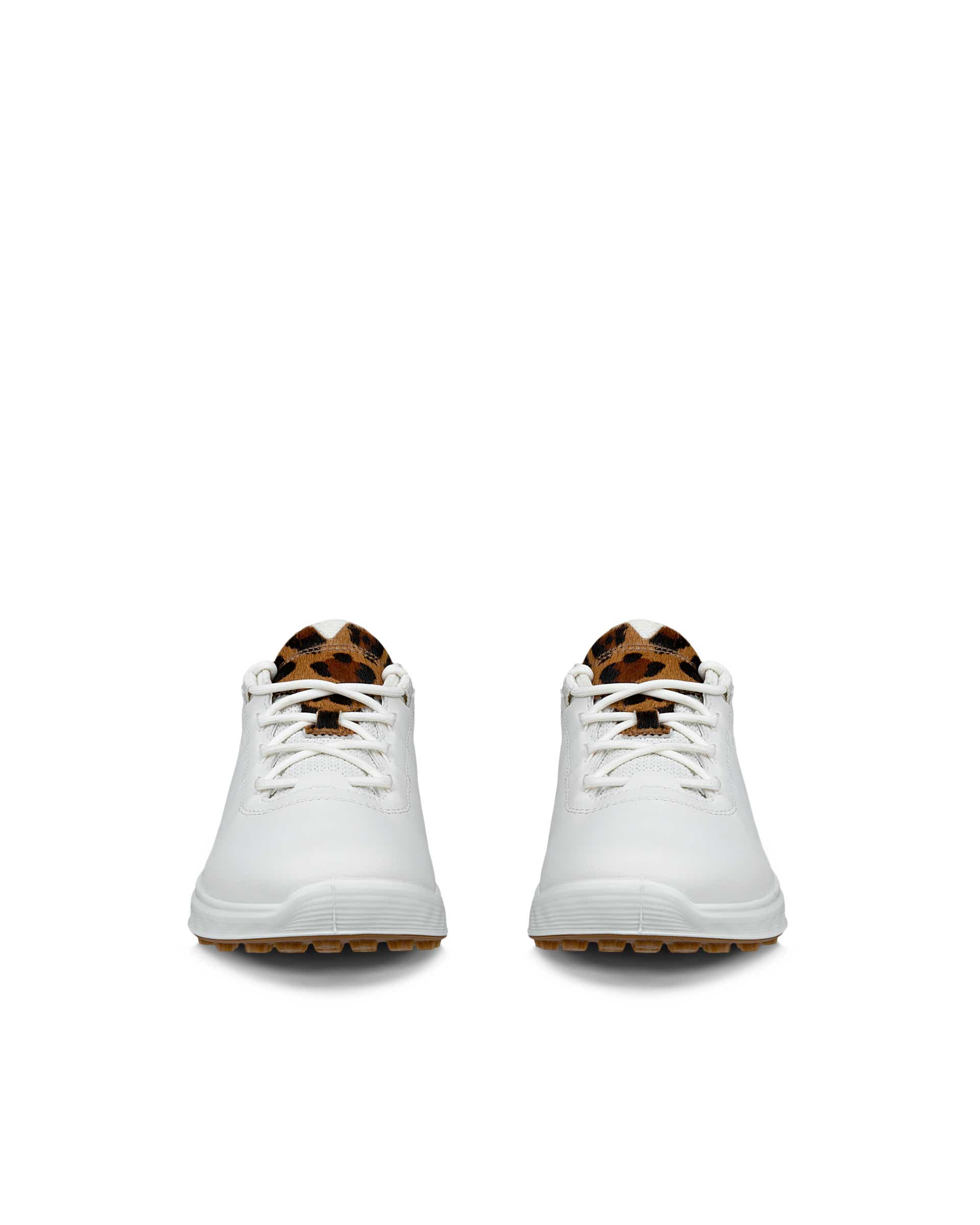 Women's ECCO® Golf S-Casual Leather Waterproof Golf Shoe - White - Front pair