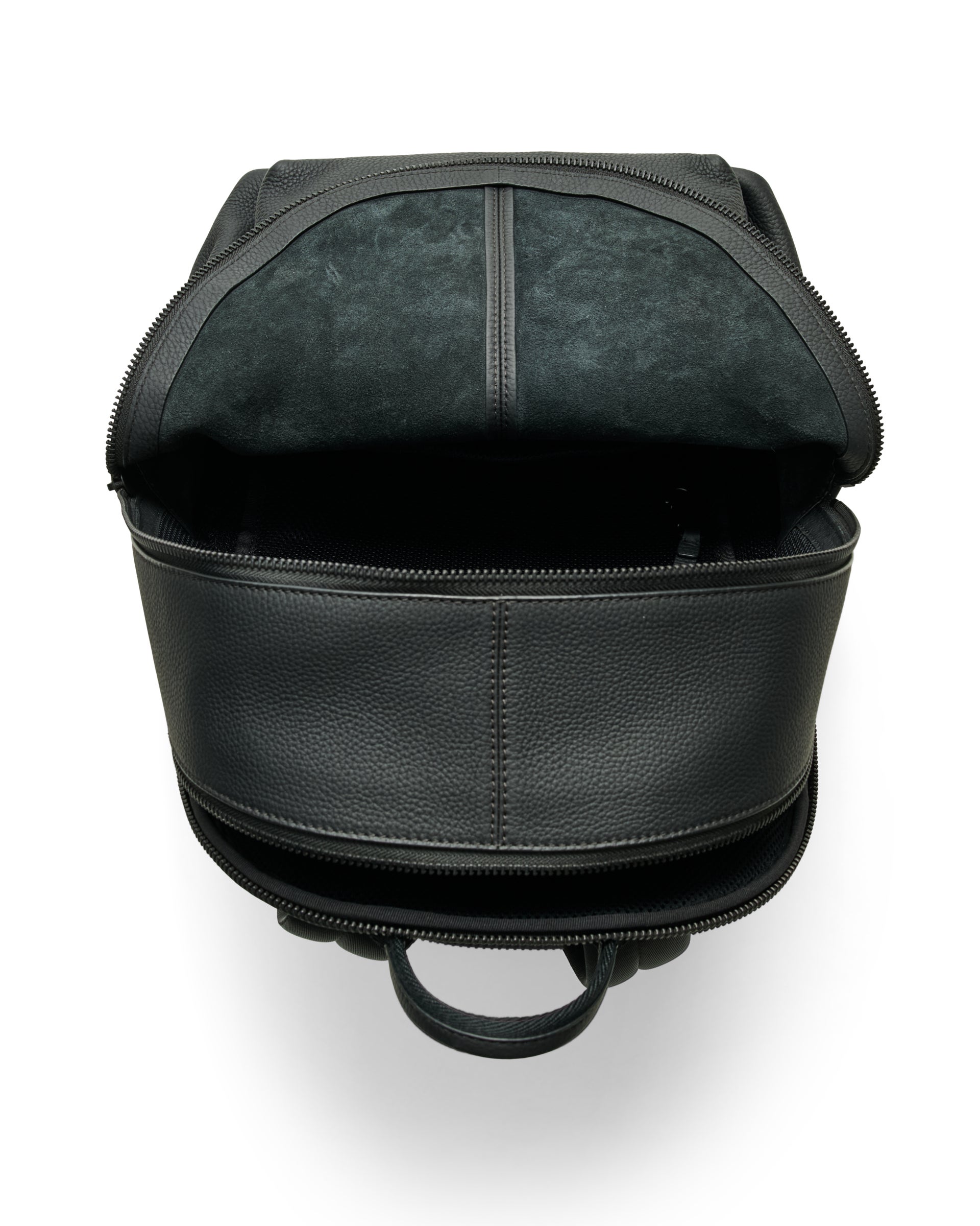 ECCO® Round Pack Rucksack aus Leder - Schwarz - Birdeye