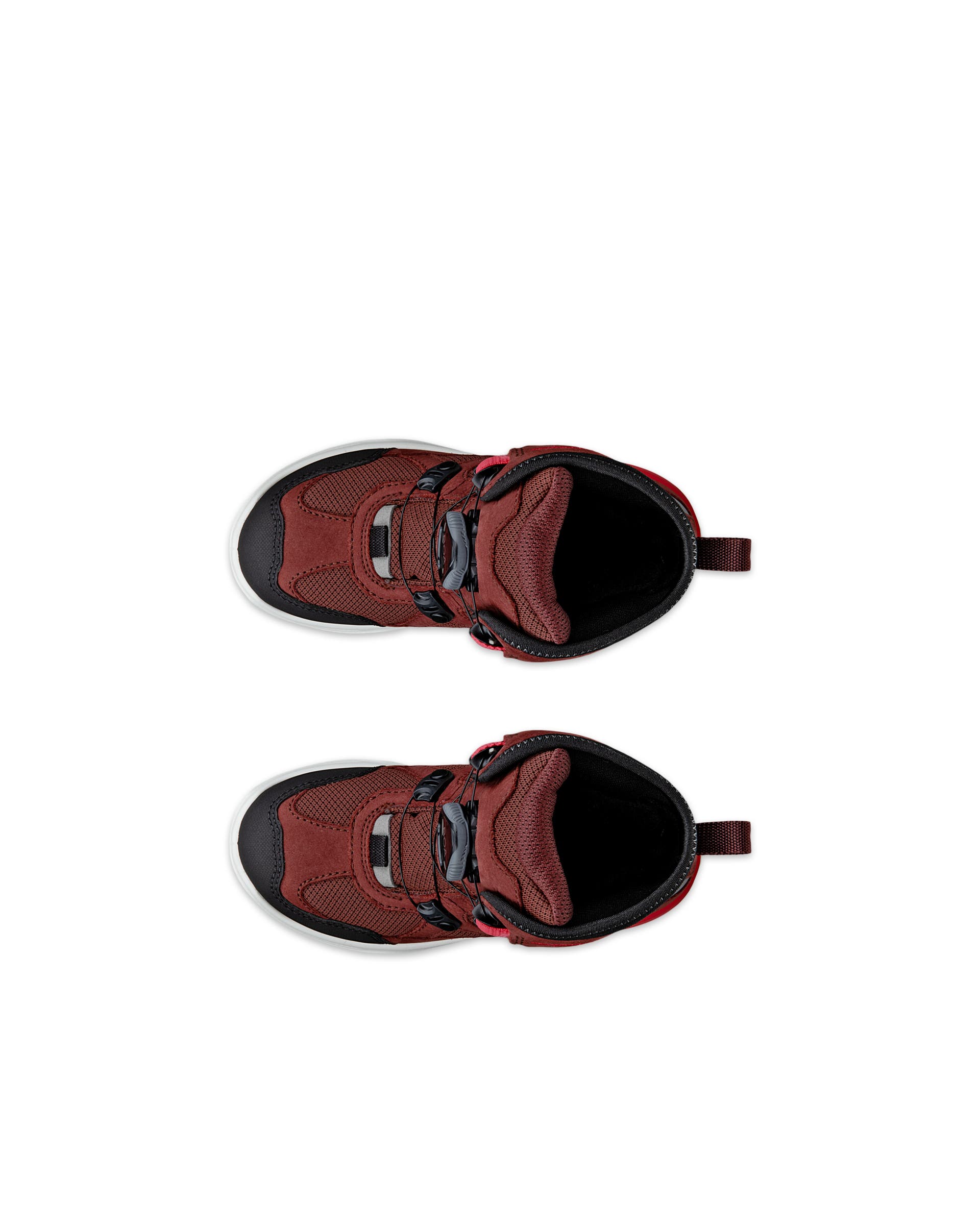 Dziecięce wodoodporne nubukowe buty zimowe ECCO® SNOW MOUNTAIN - Czerwony - Top left pair