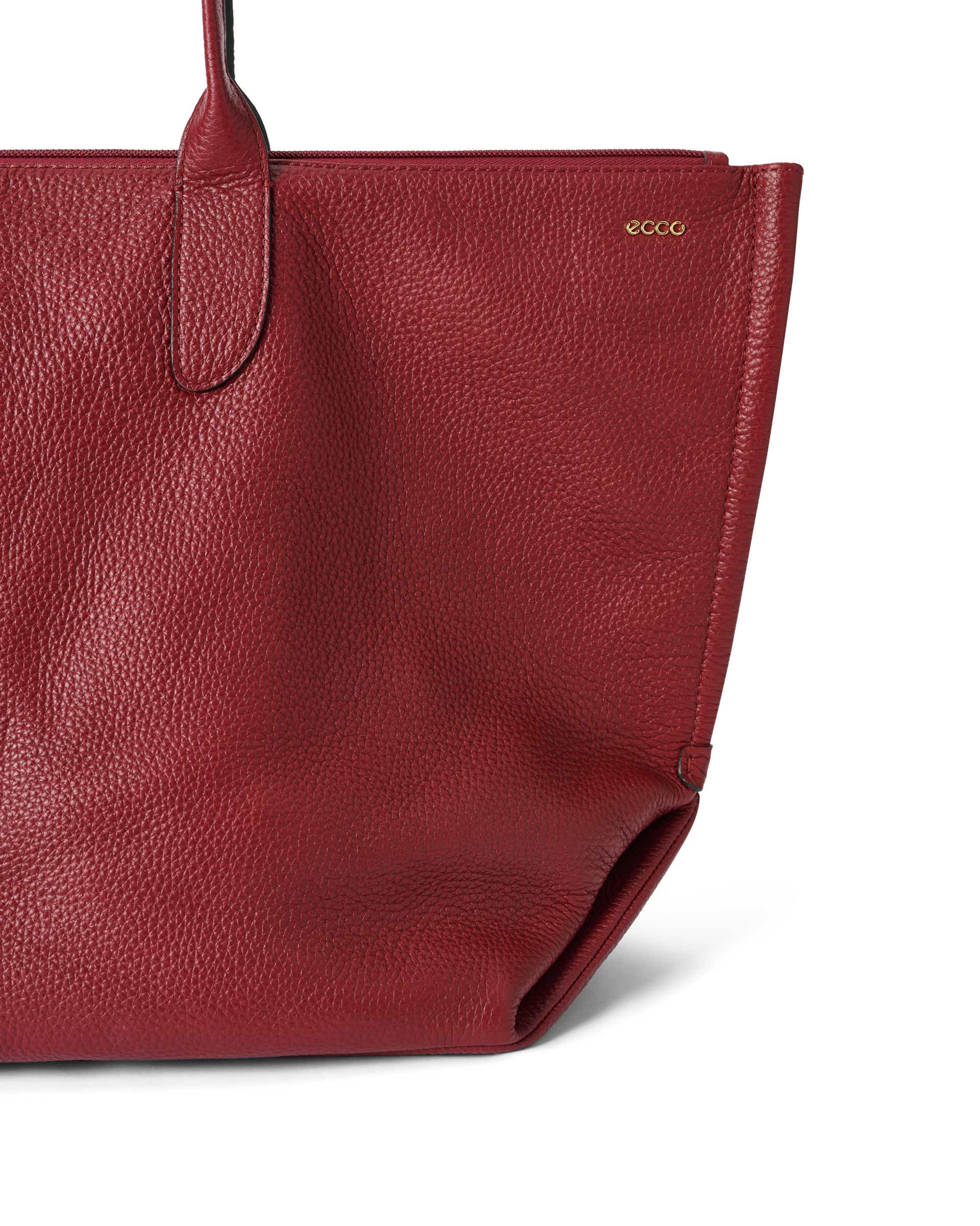 Skórzana torba shopper ECCO® Tote - Czerwony - Detail-2