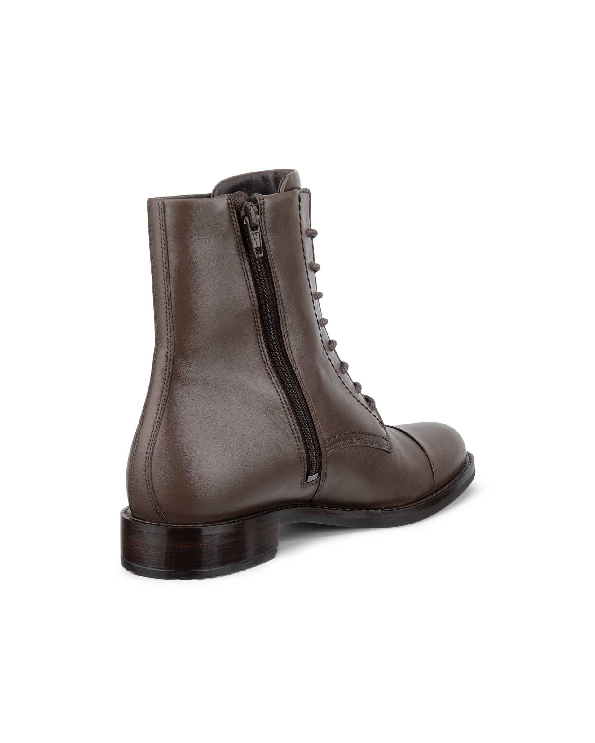 Women's ECCO® SARTORELLE 25 Leather Waterproof Lace-Up Boot - Brown - Back