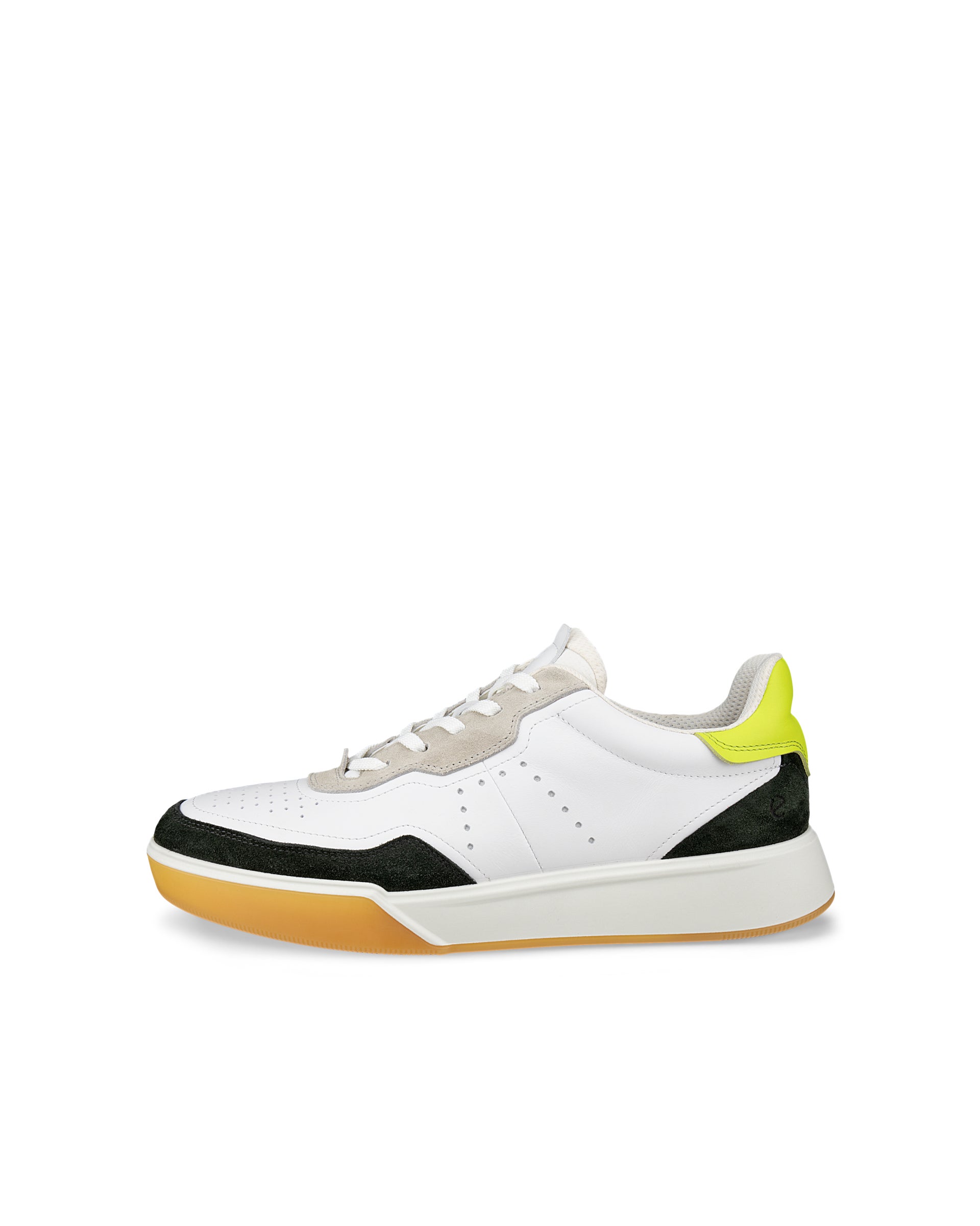 ECCO® Street Court baskets en cuir pour homme - Blanc - Outside