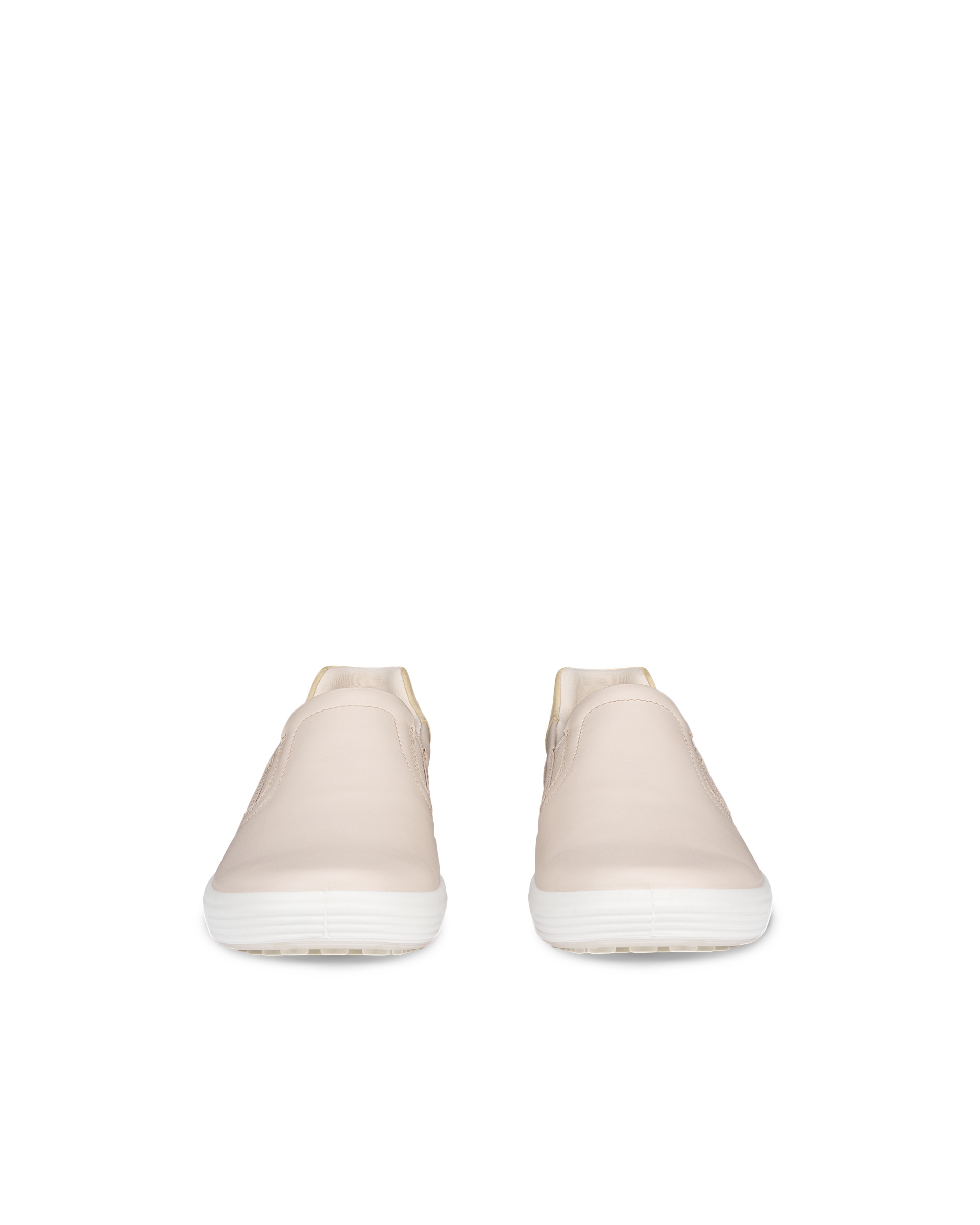 Zapatillas de piel ECCO® Soft 7 para mujer - Beige - Front pair