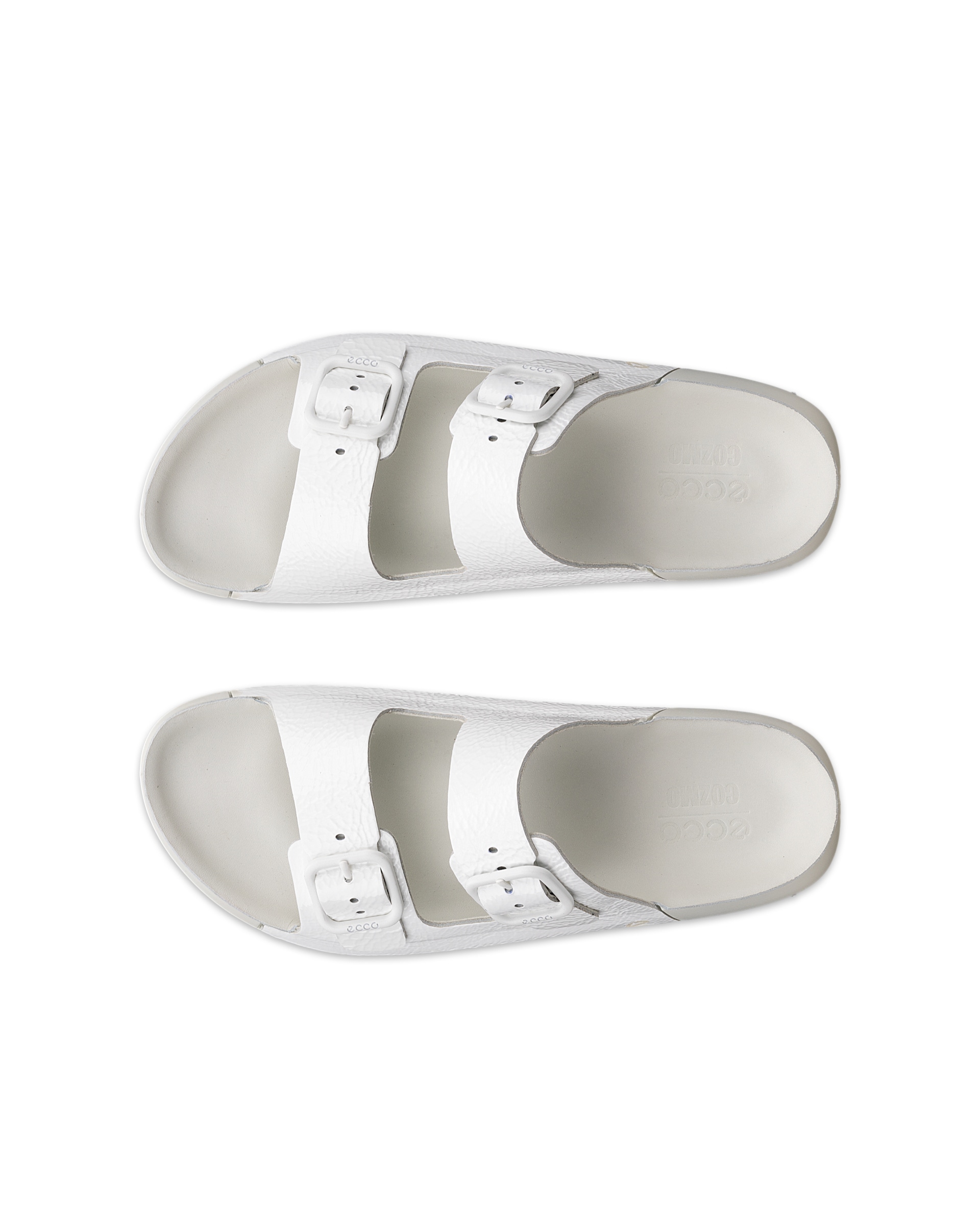 Dámské kožené páskové sandály ECCO® Cozmo - Bílá - Top left pair