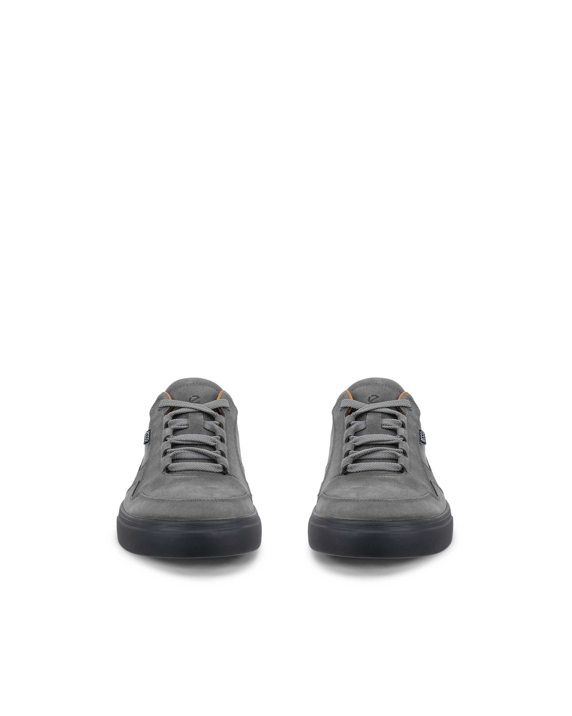 Men's ECCO® SOFT 10 Nubuck Sneaker - Gray - Front pair