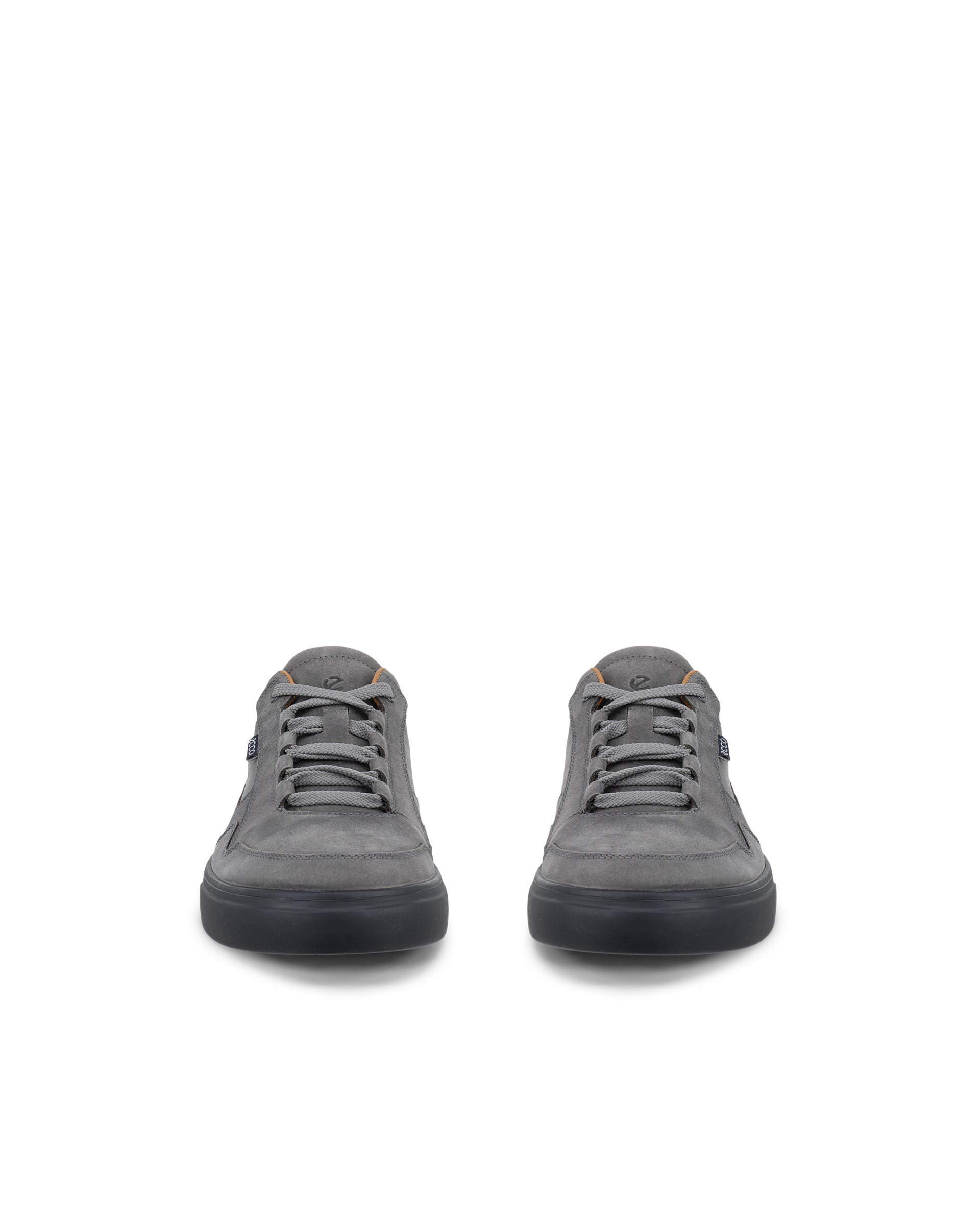 Men's ECCO® SOFT 10 Nubuck Sneaker - Gray - Outside