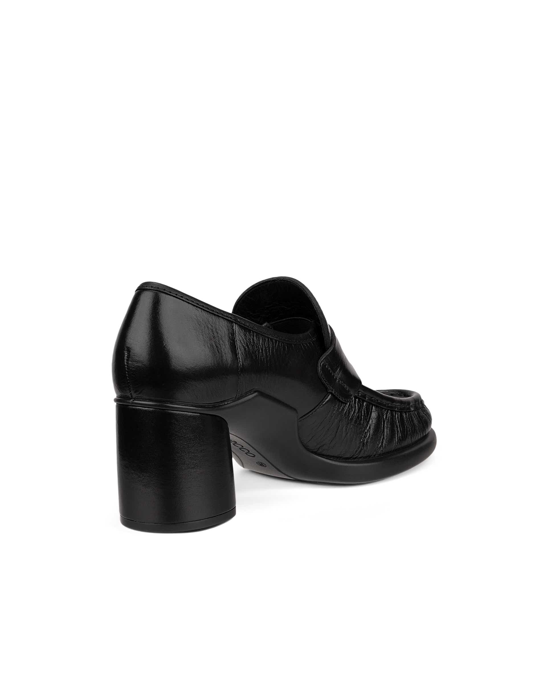 ECCO Sculpted LX 55 ウィメンズ レザーブロックヒール - ブラック - Back