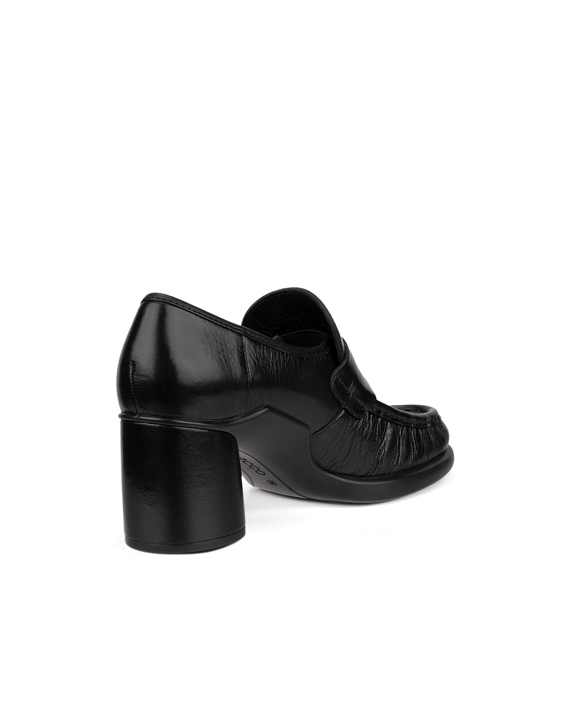 ECCO Sculpted LX 55 ウィメンズ レザーブロックヒール - ブラック - Back