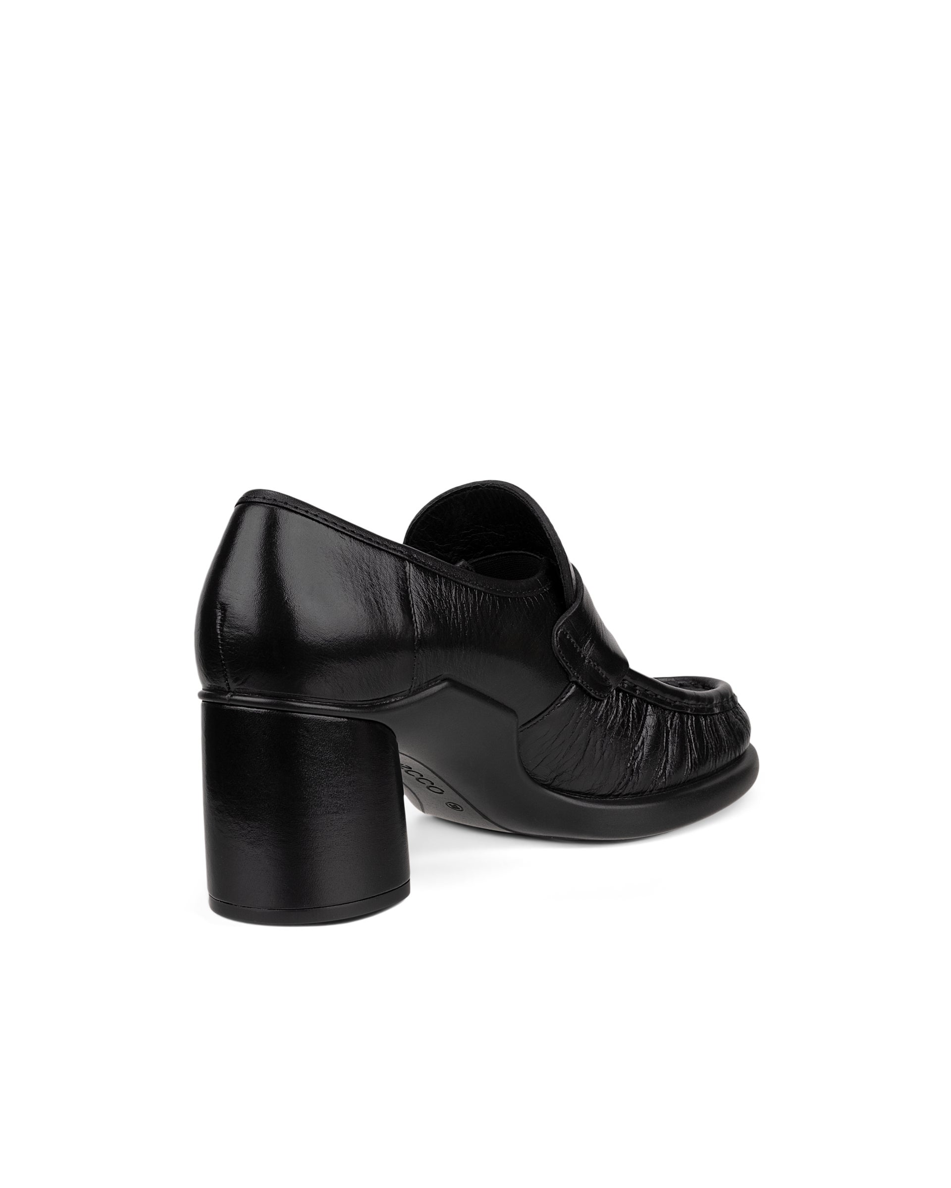 ECCO Sculpted LX 55 ウィメンズ レザーブロックヒール - ブラック - Back