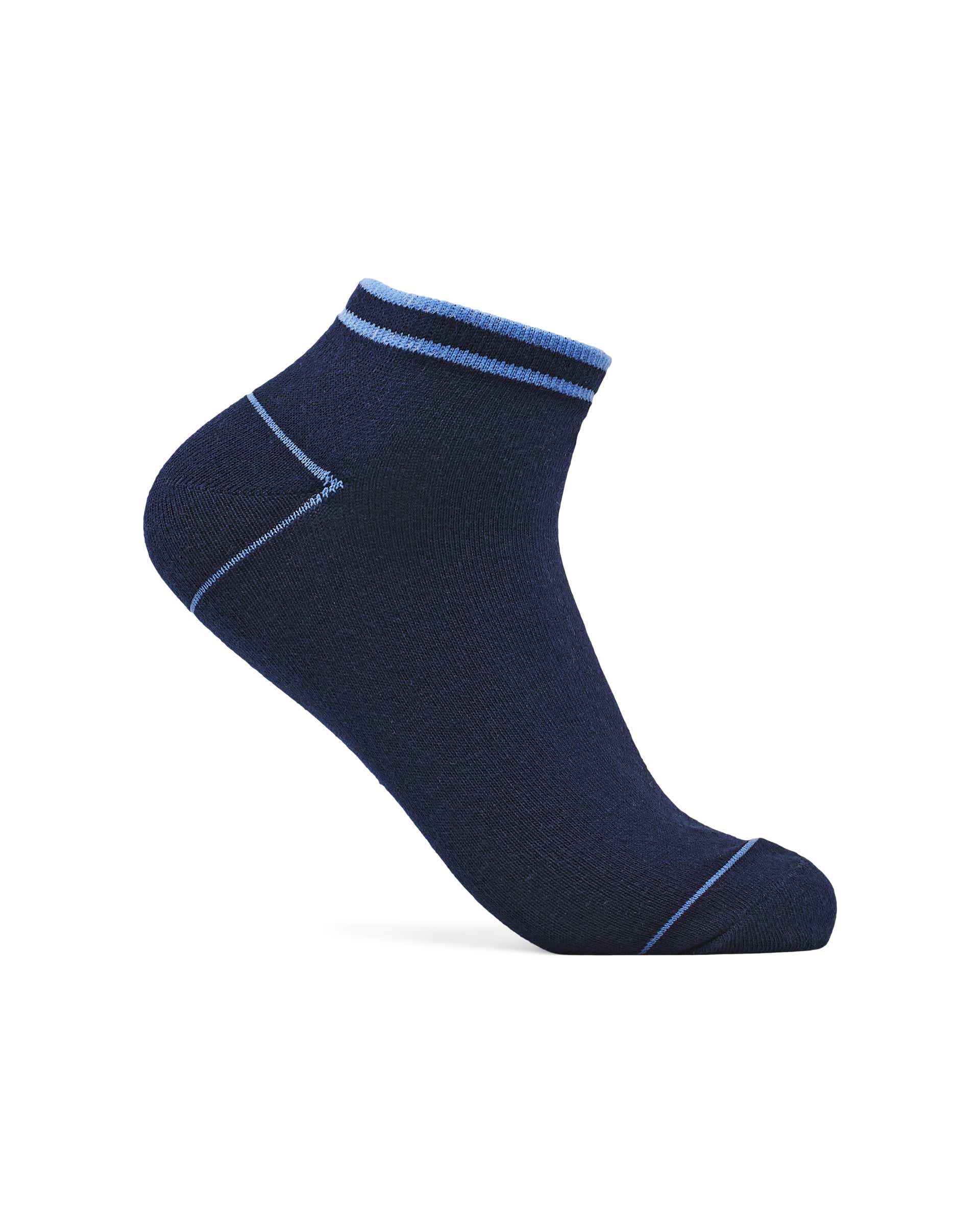 ECCO Retro Stripe Low-cut Socks - Blue - Detail-2