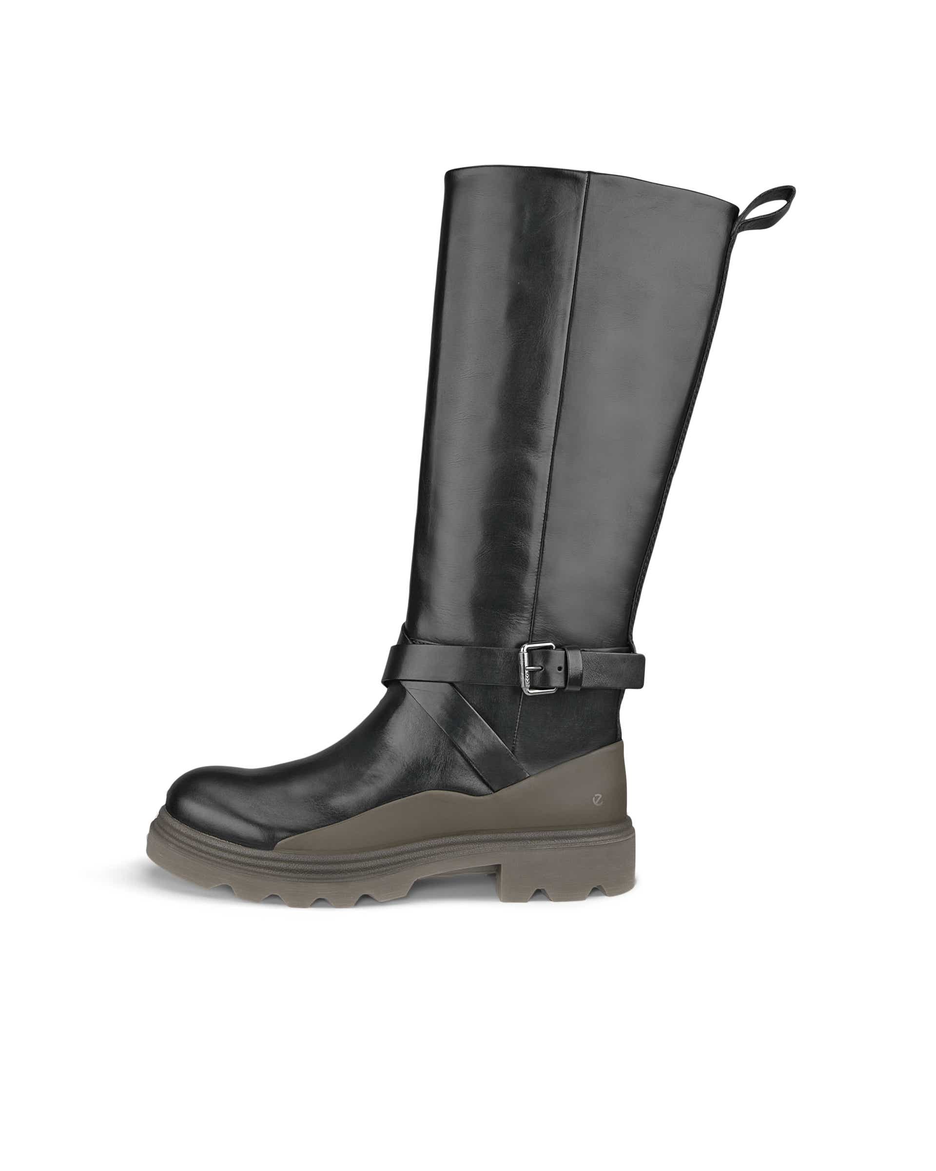 ECCO Grainer ウィメンズ レザーハイカットブーツ - ブラウン - Outside