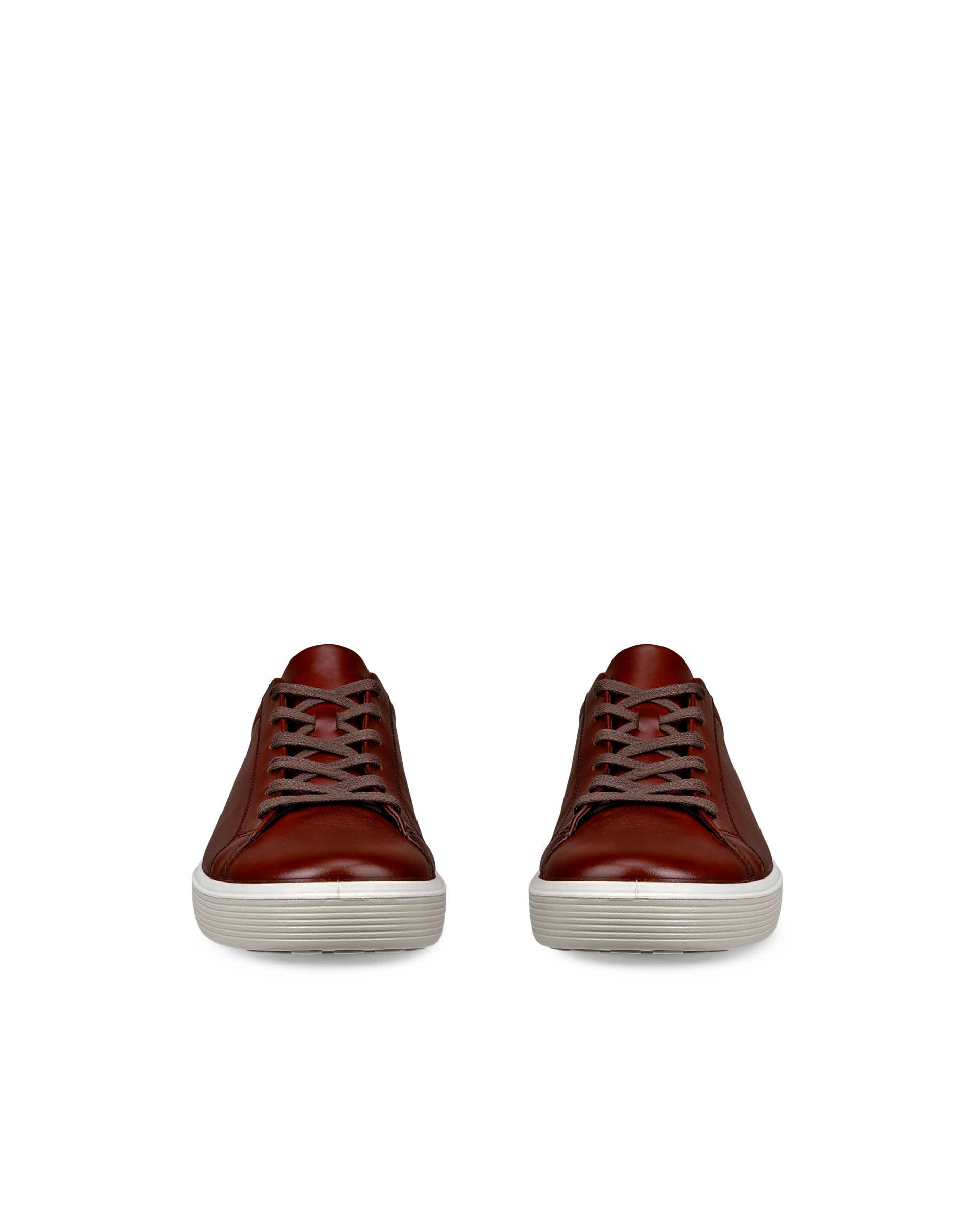 ECCO® SOFT 60 baskets en cuir pour homme - Brun - Front pair