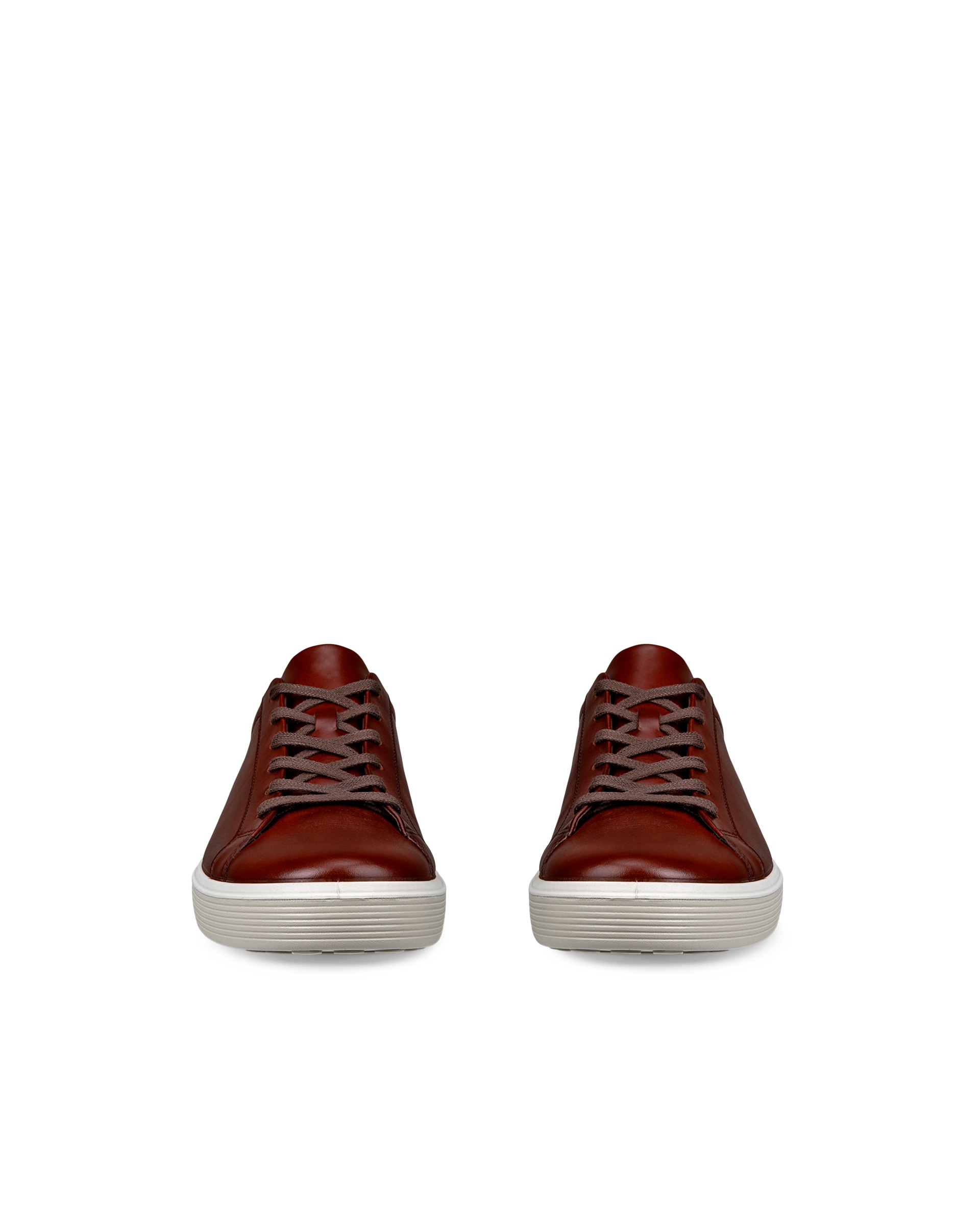 ECCO® SOFT 60 baskets en cuir pour homme - Brun - Front pair