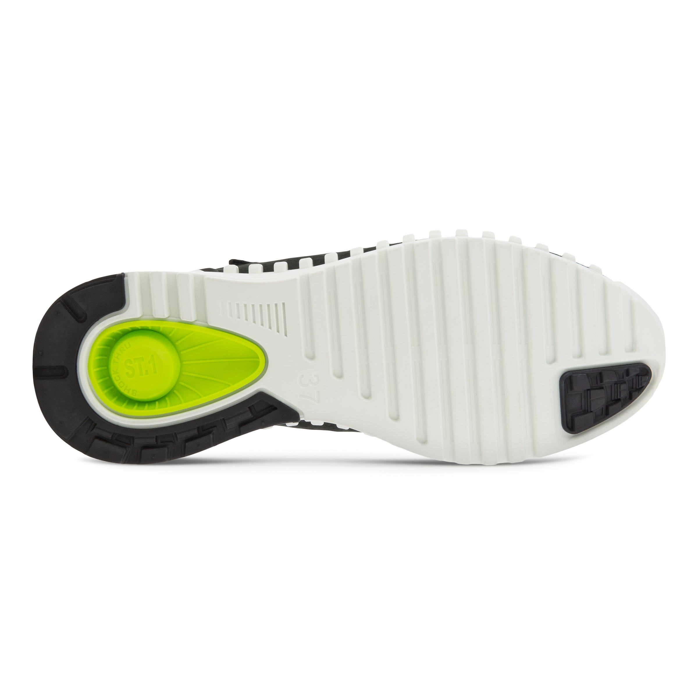 Women's ECCO® Zipflex Leather Sneaker - Black - Sole