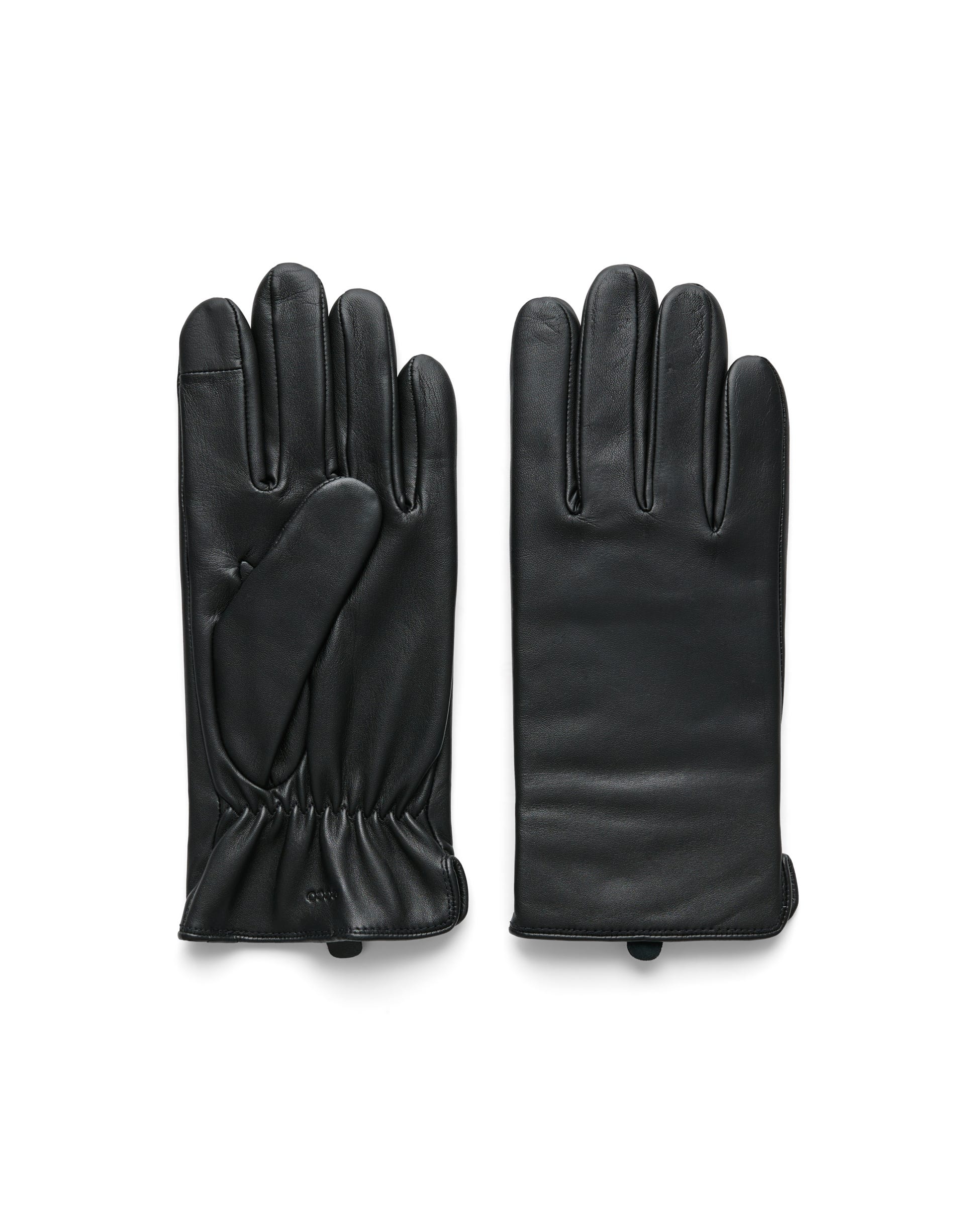 Men's ECCO® Leather Gloves - Black - Main