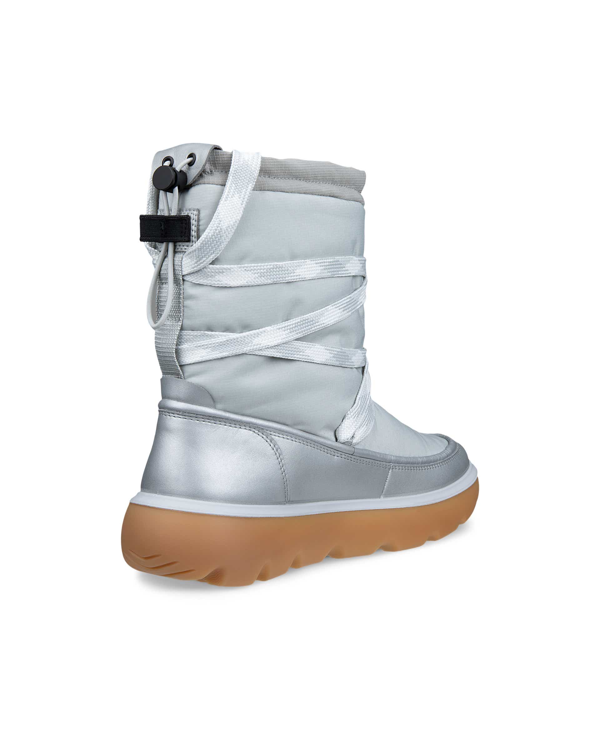 Women's ECCO® GLACIA Textile Gore-Tex Winter Boot - Gray - Back