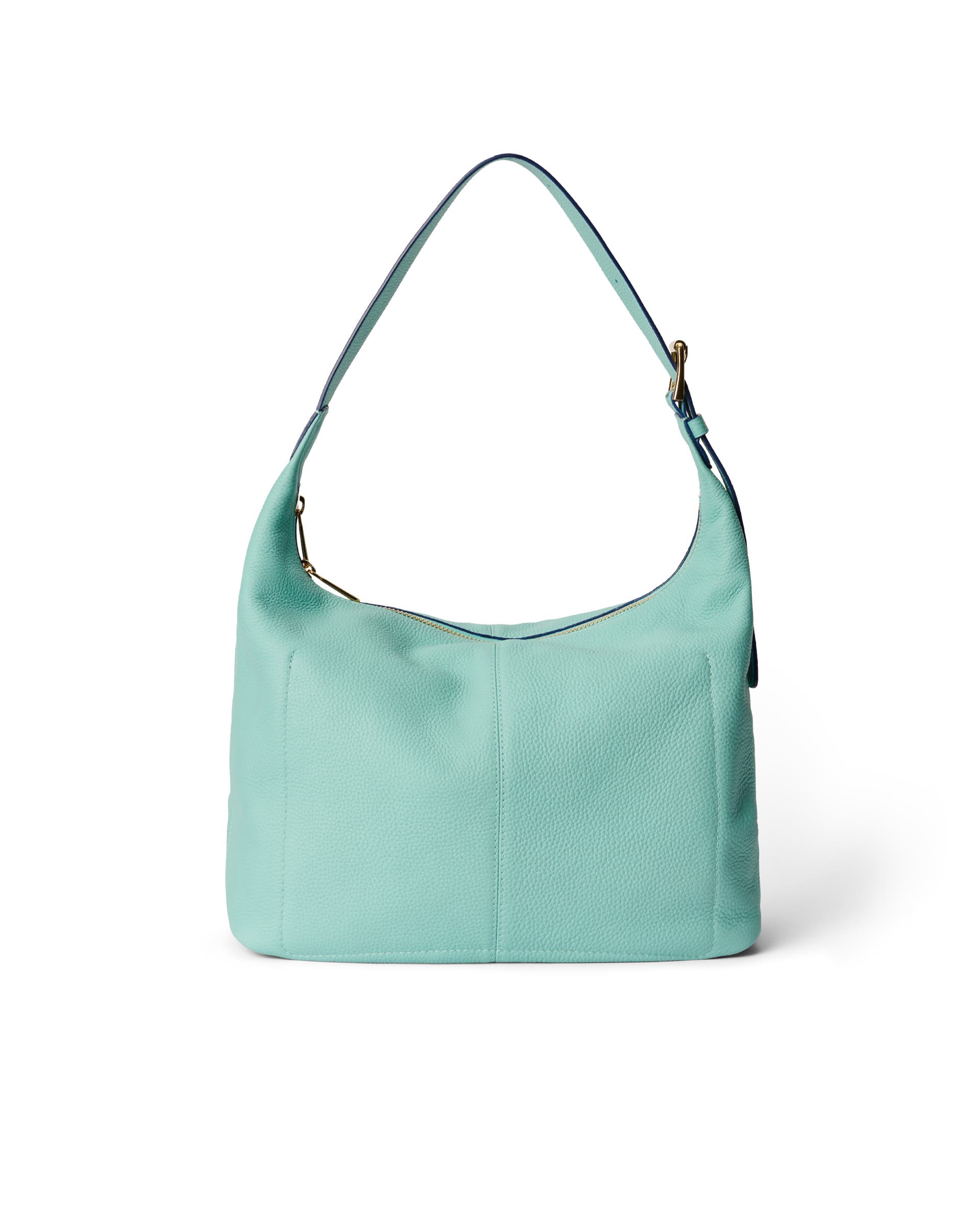 ECCO® Soft Medium Pebbled Leather Hobo Bag - Blue - Back