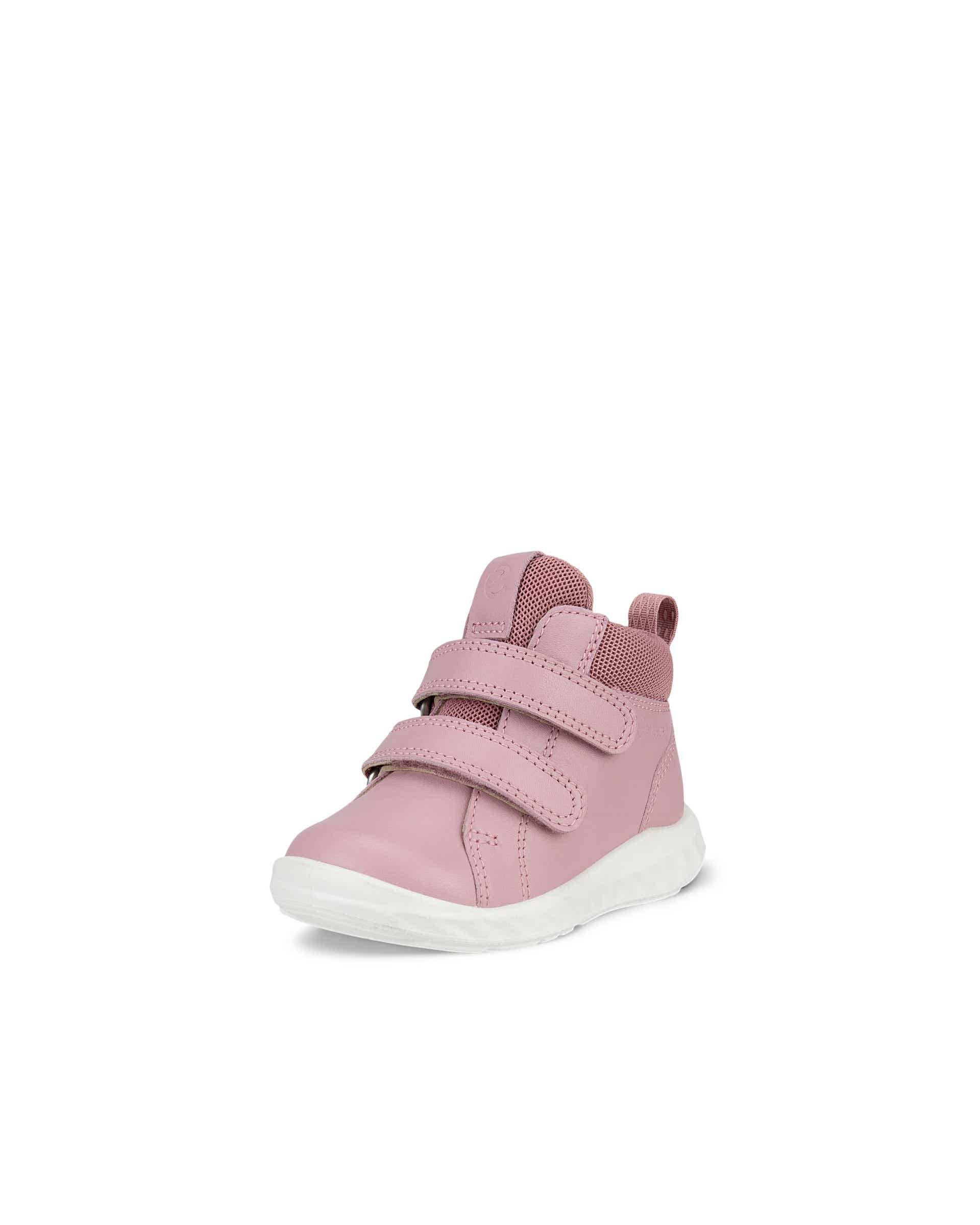 ECCO® SP.1 Lite baskets en cuir Gore-Tex à scratch pour enfant - Rose - Main