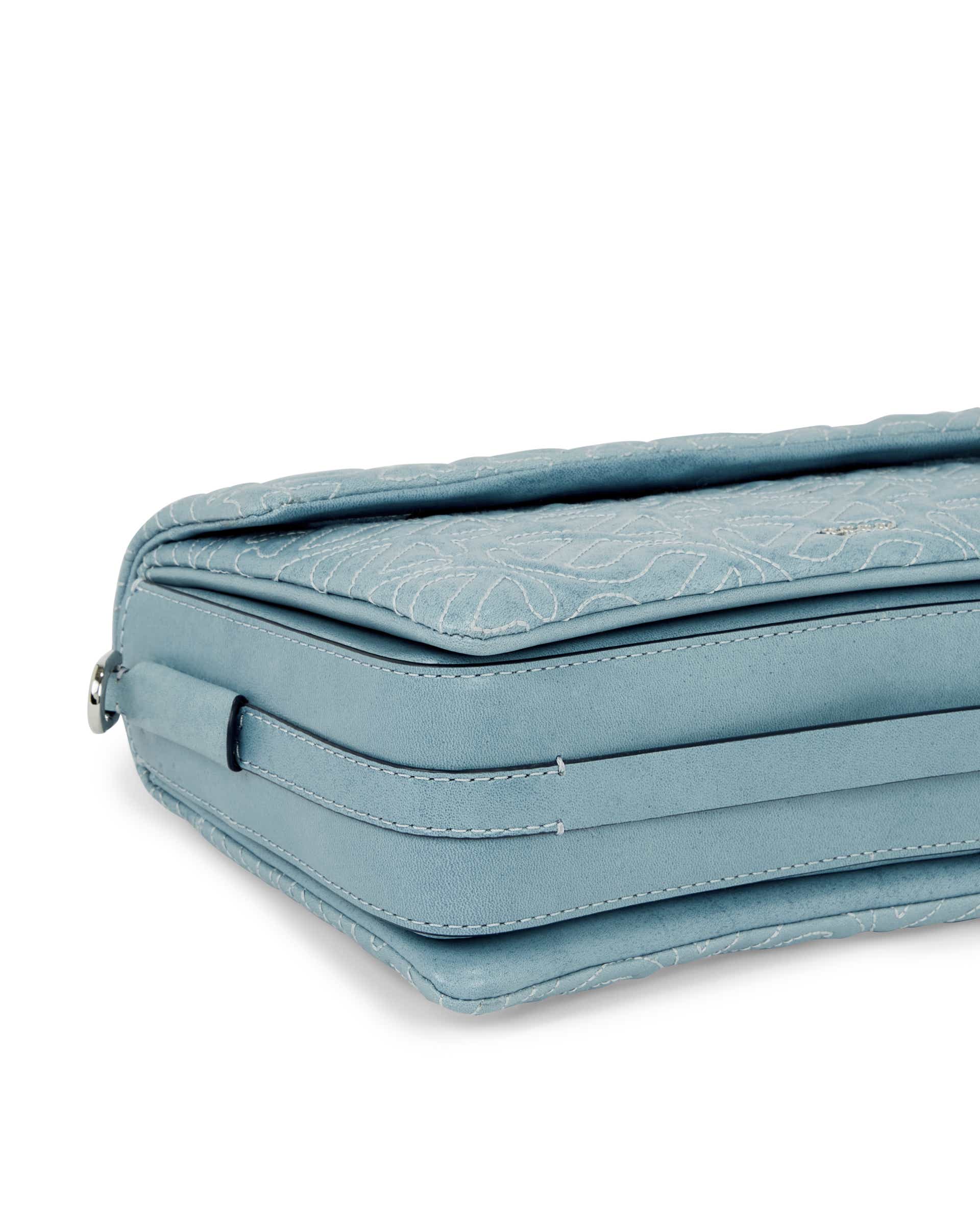 ECCO Pinch Large Quilted Wave Indigo レザークロスボディバッグ - ブルー - Detail-1