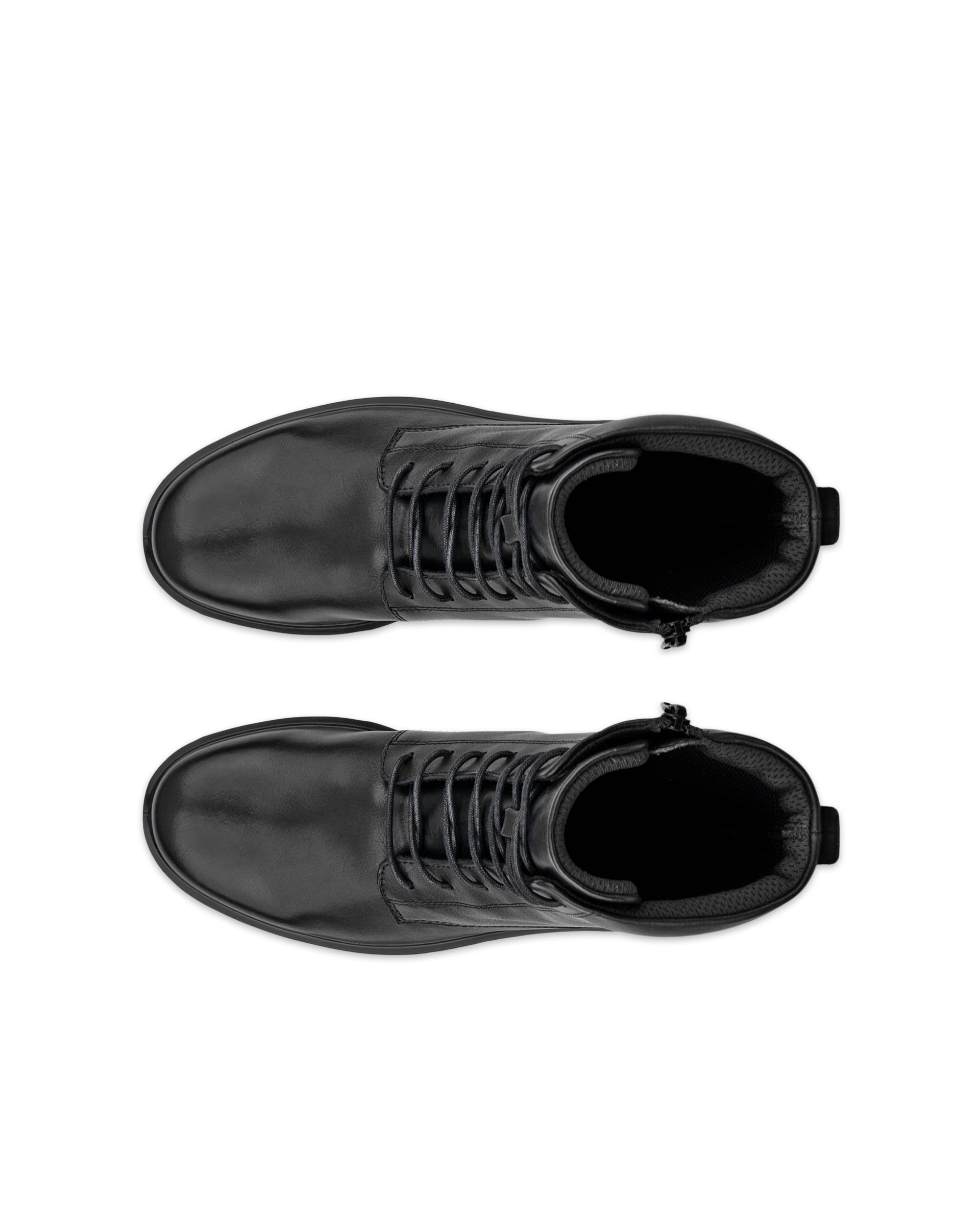 Damskie skórzane sznurowane buty ECCO® METROPOLE VIENNA - Czarny - Top left pair