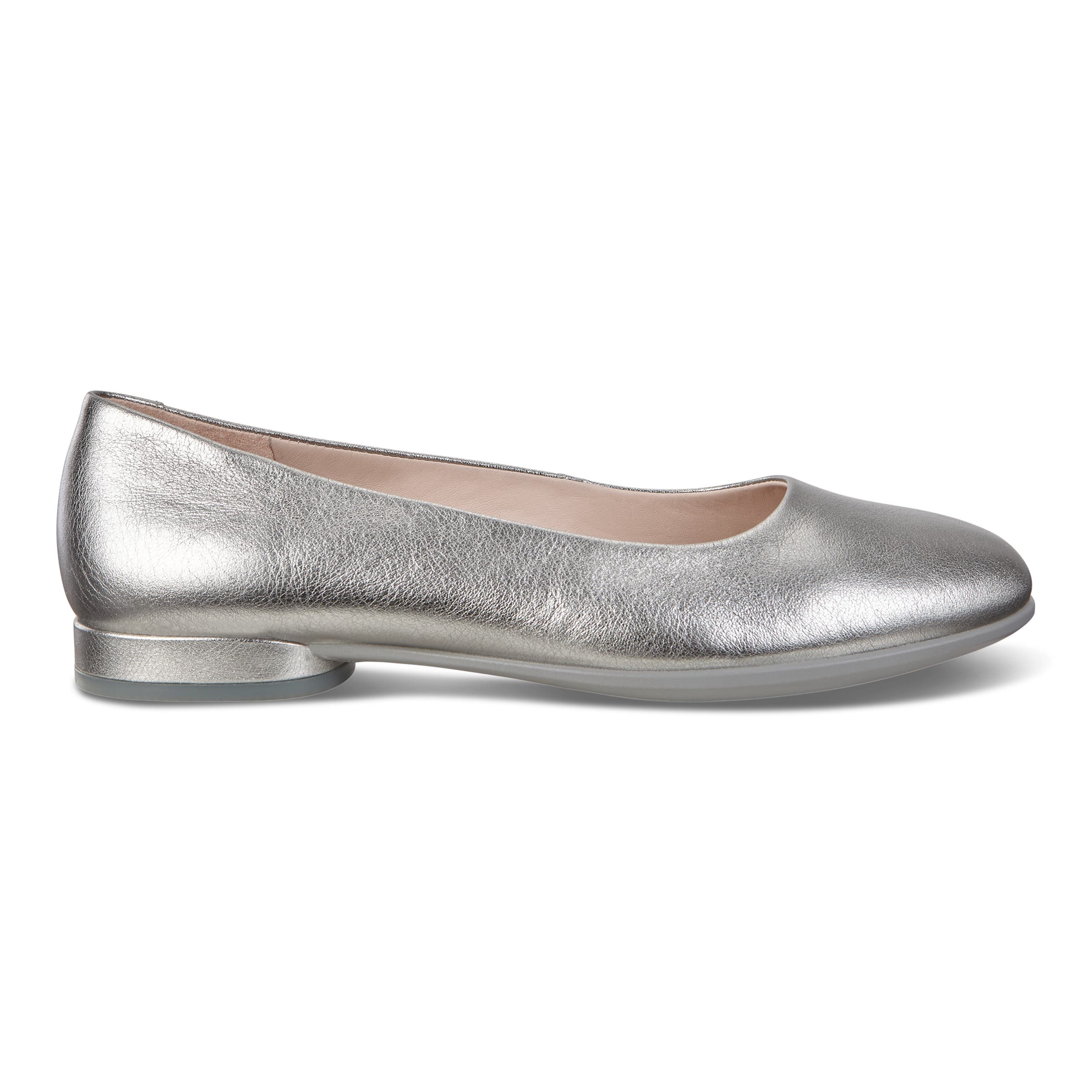 ECCO Women's Anine Ballerina Shoes - Metallics - Outside