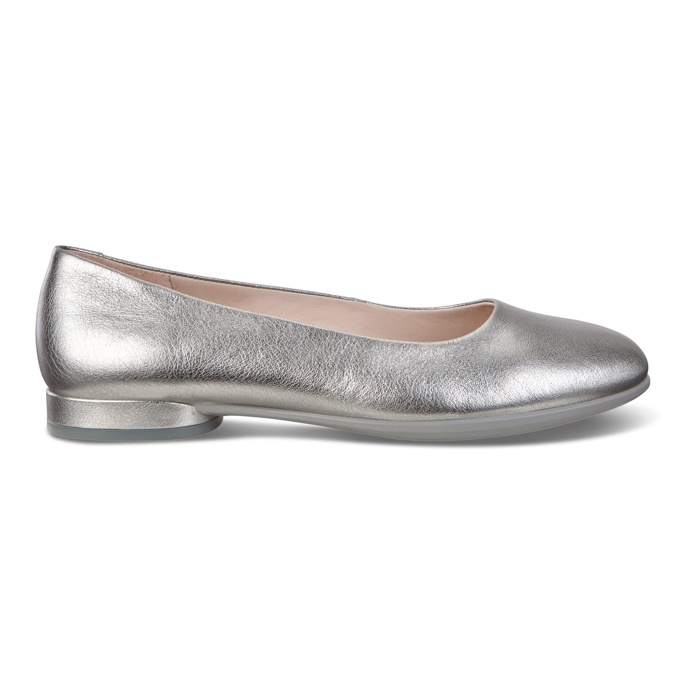ECCO Women's Anine Ballerina Shoes - Metallics - Outside