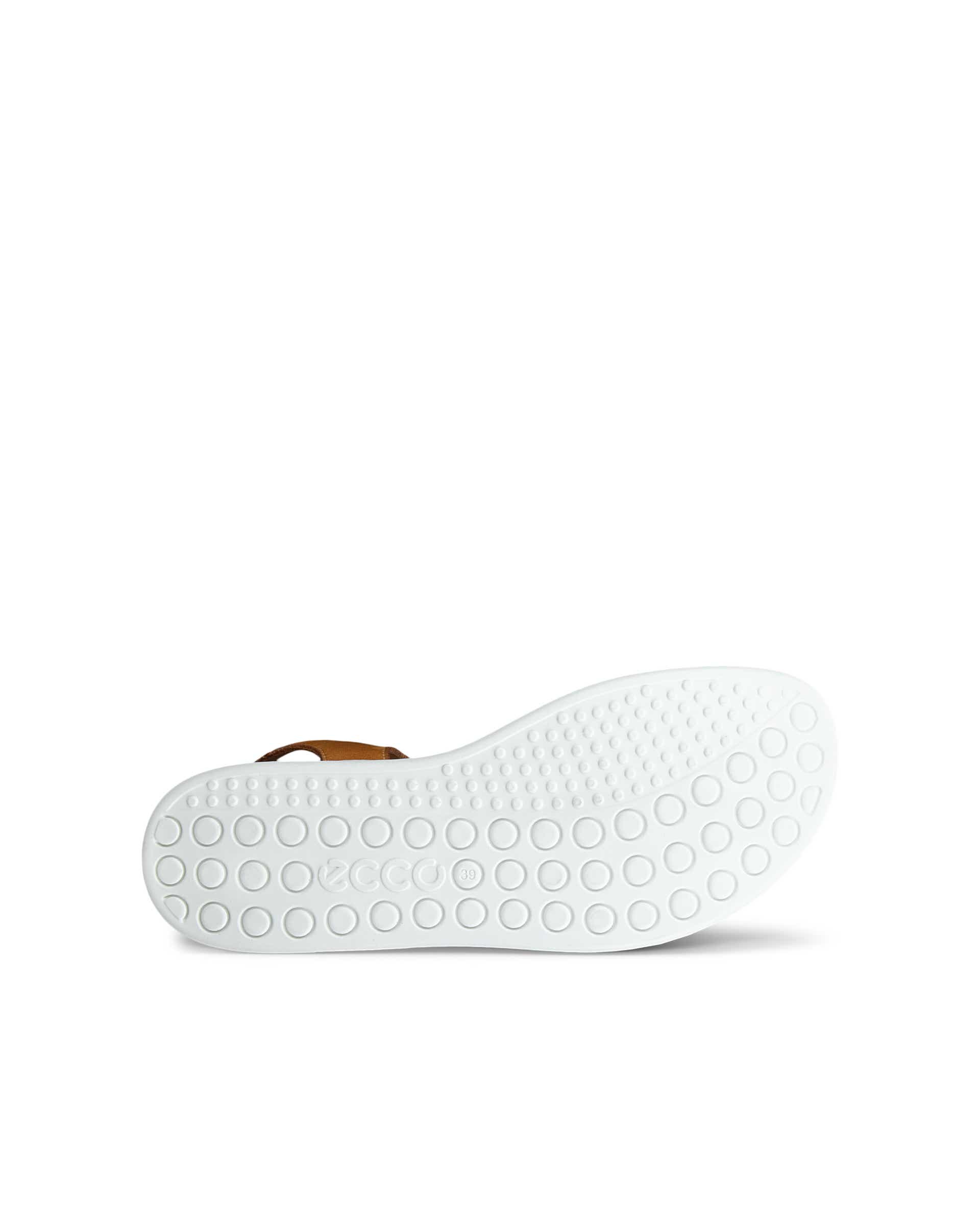 Women's ECCO® Soft Sandal Leather Sandal - Brown - Sole