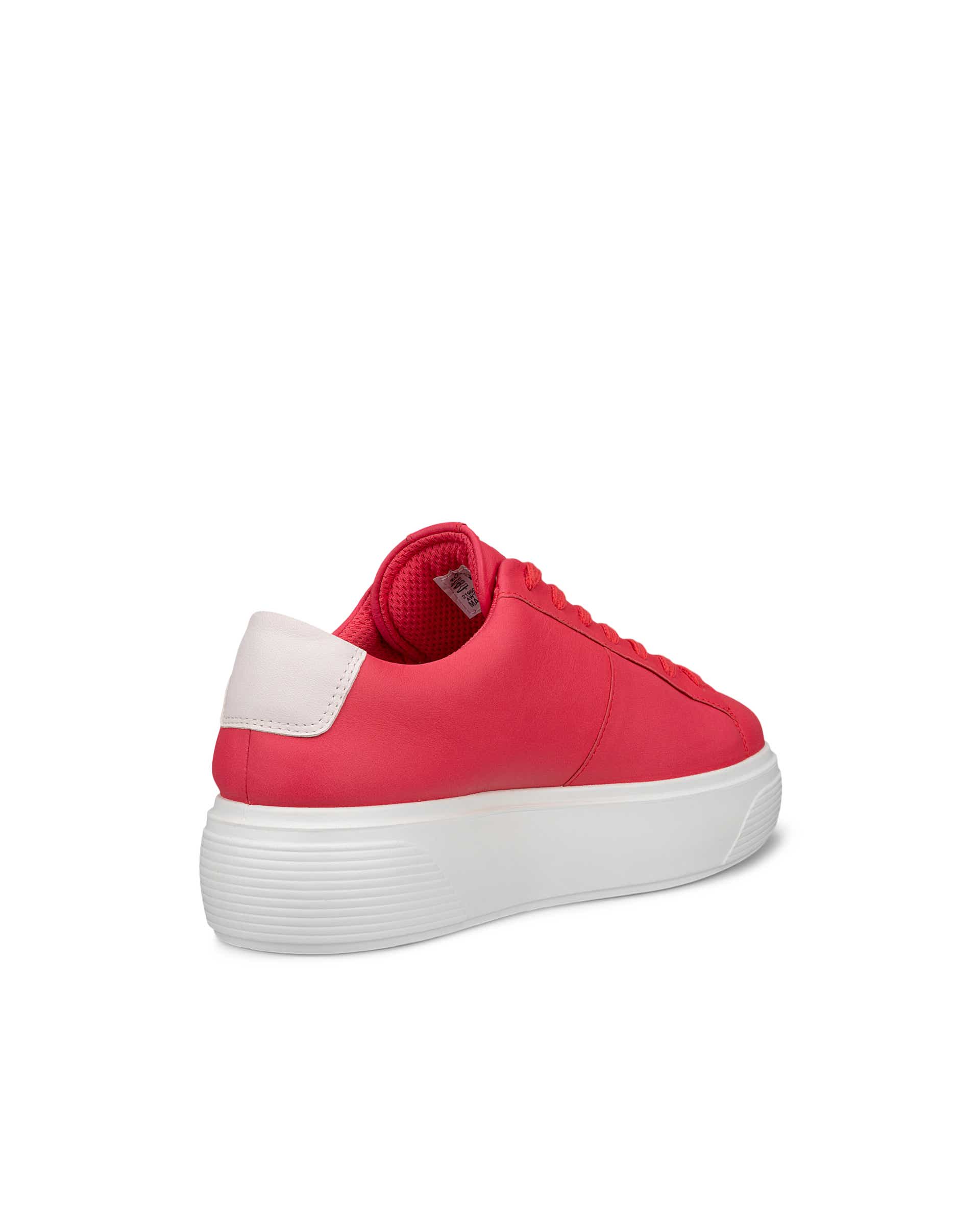 Women's ECCO® Street Platform Leather Sneaker - Pink - Back