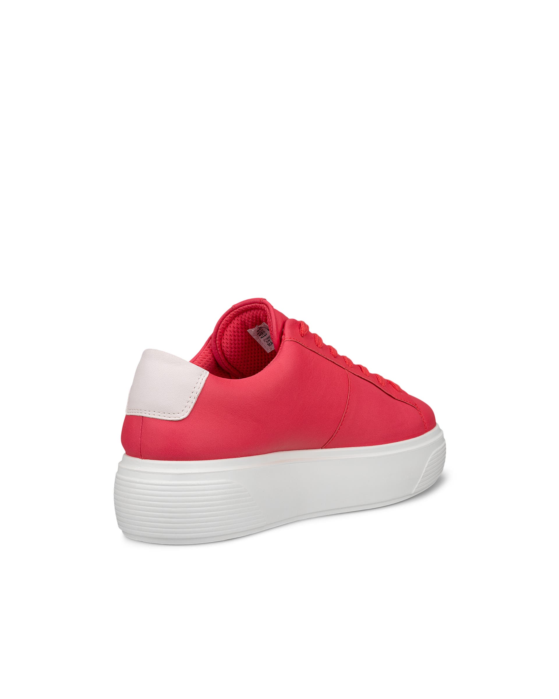 Women's ECCO® Street Platform Leather Sneaker - Pink - Back