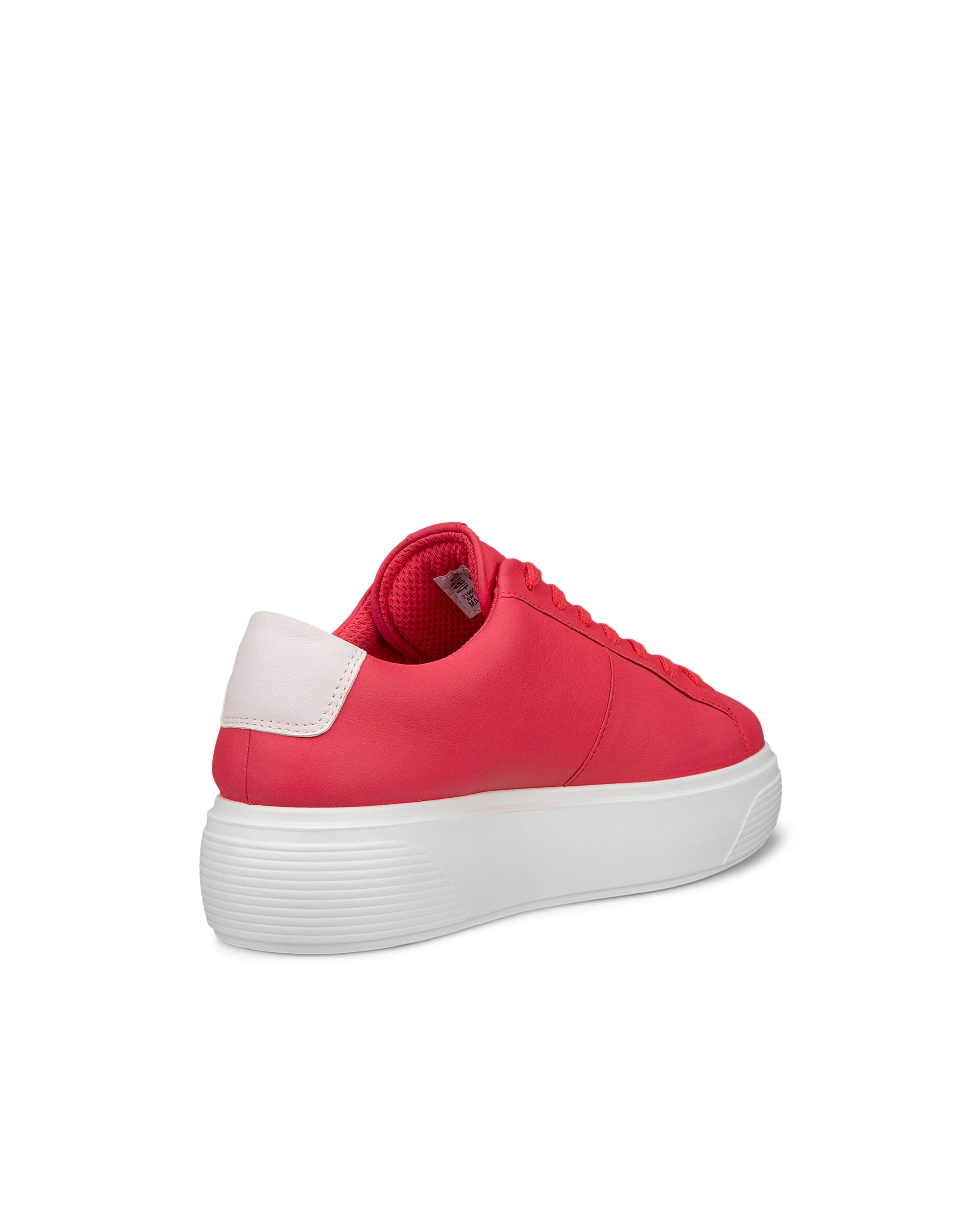 Women's ECCO® Street Platform Leather Sneaker - Pink - Back