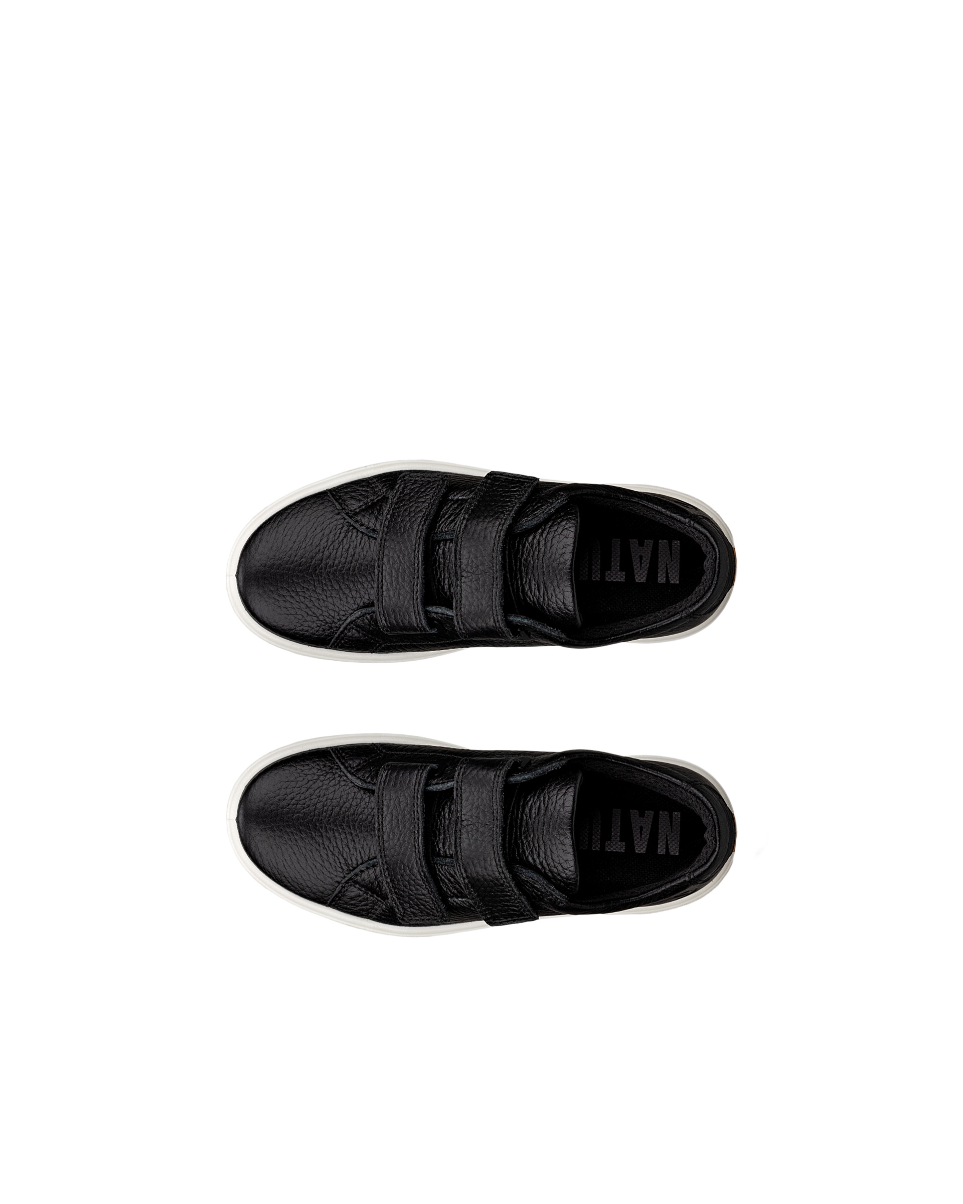 Basket en cuir à deux brides ECCO® Soft 60 pour enfants - Noir - Top left pair