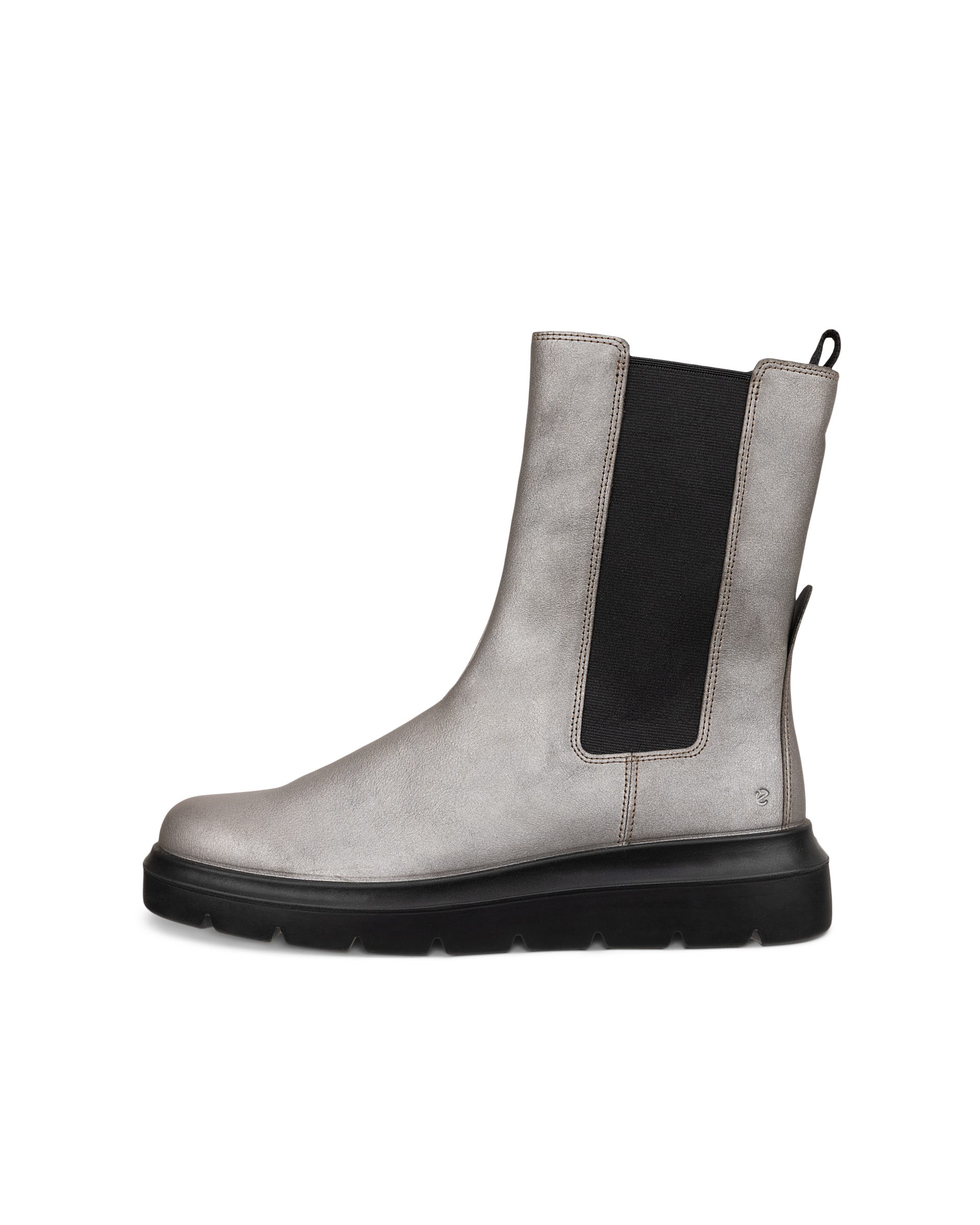 Women's ECCO® Nouvelle Leather Chelsea Boot - Grey - Outside