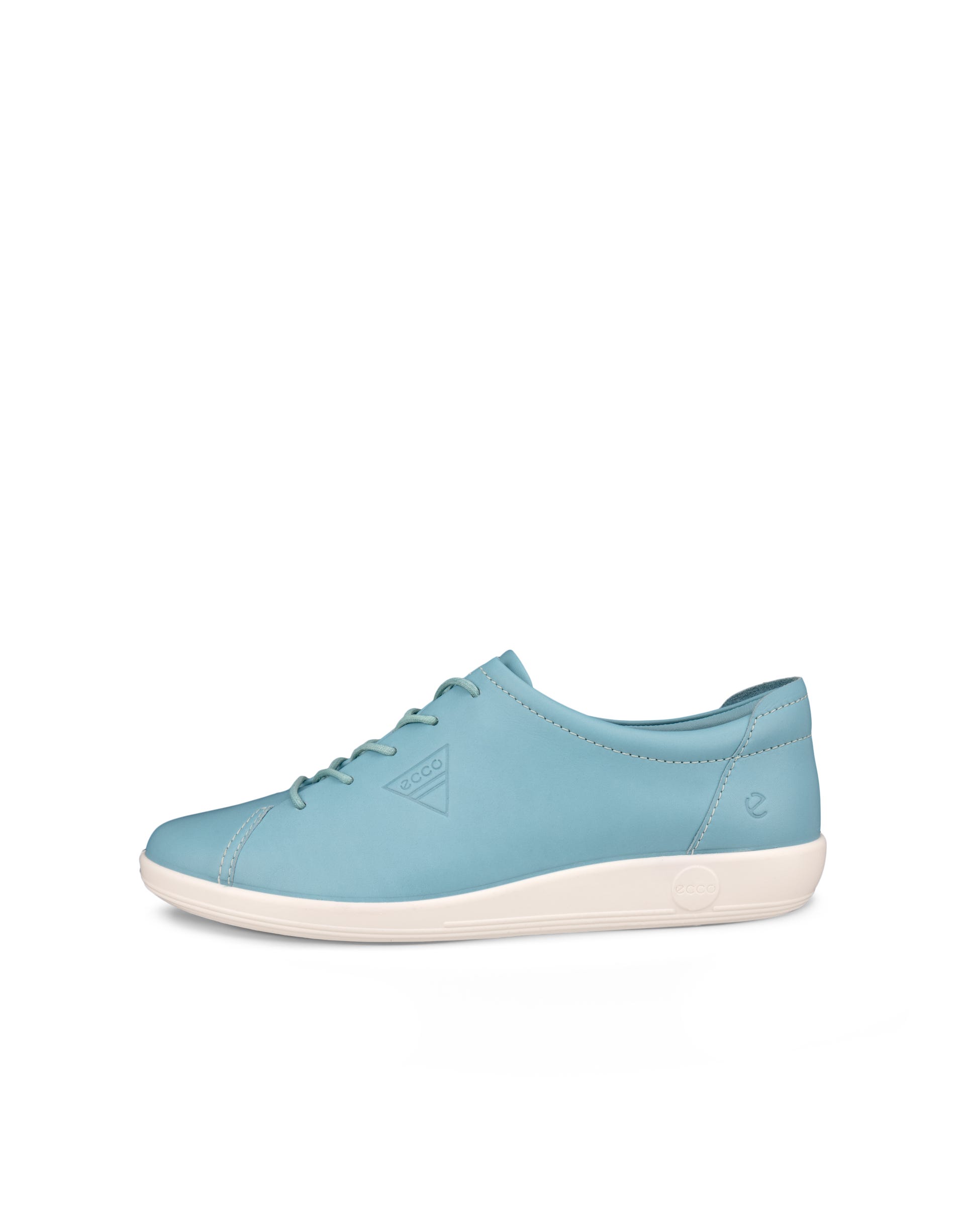 Women's ECCO® Soft 2.0 Leather Walking Shoe - Blue - Outside