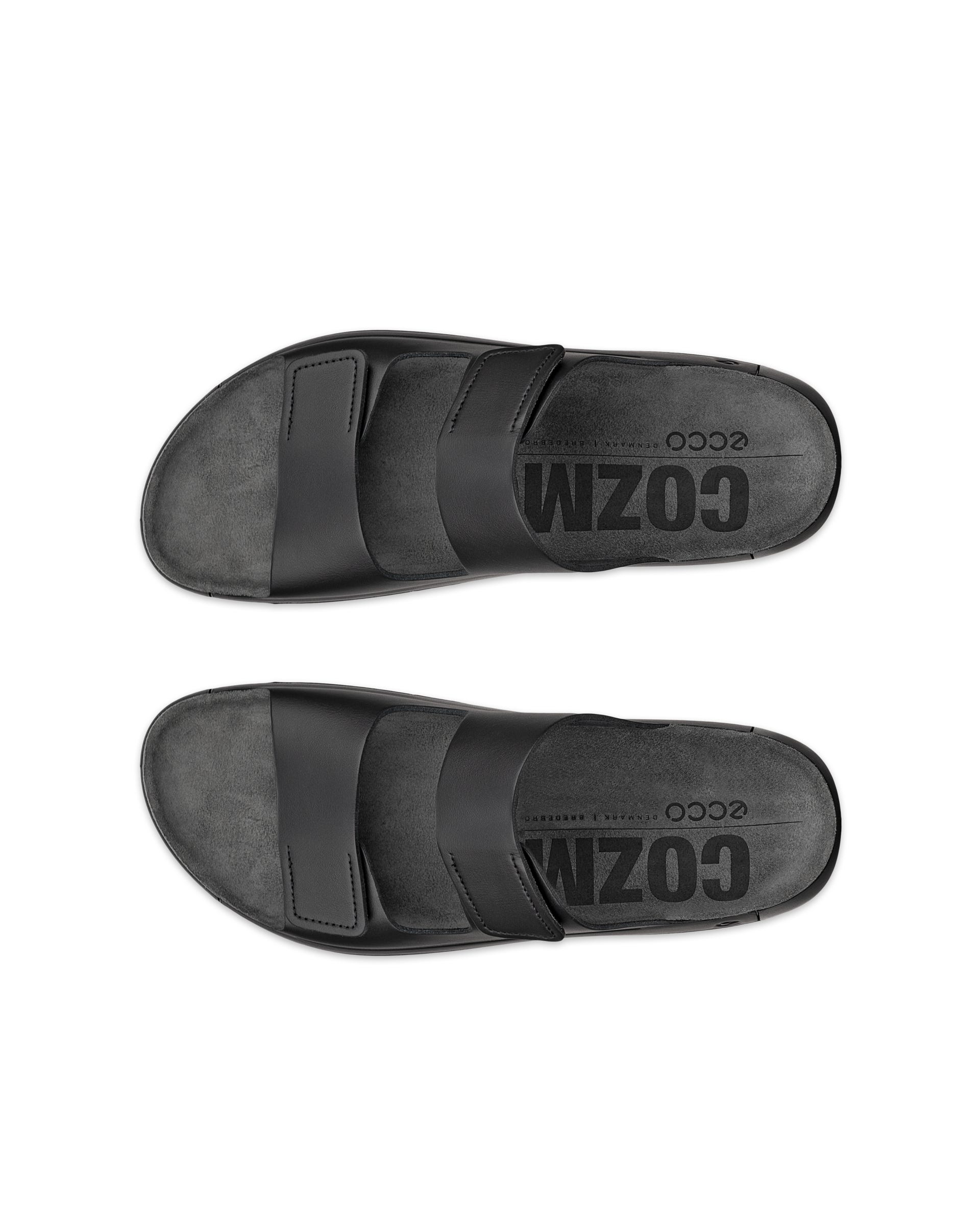ECCO® Cozmo Herren Ledersandale mit zwei Riemen - Schwarz - Top left pair