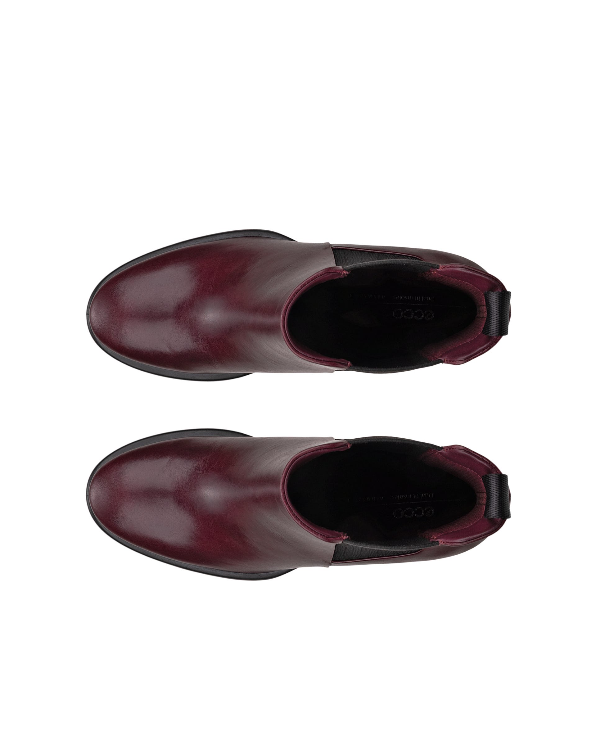 Damskie skórzane sztyblety Chelsea ECCO® SCULPTED LX 55 - Czerwony - Top left pair