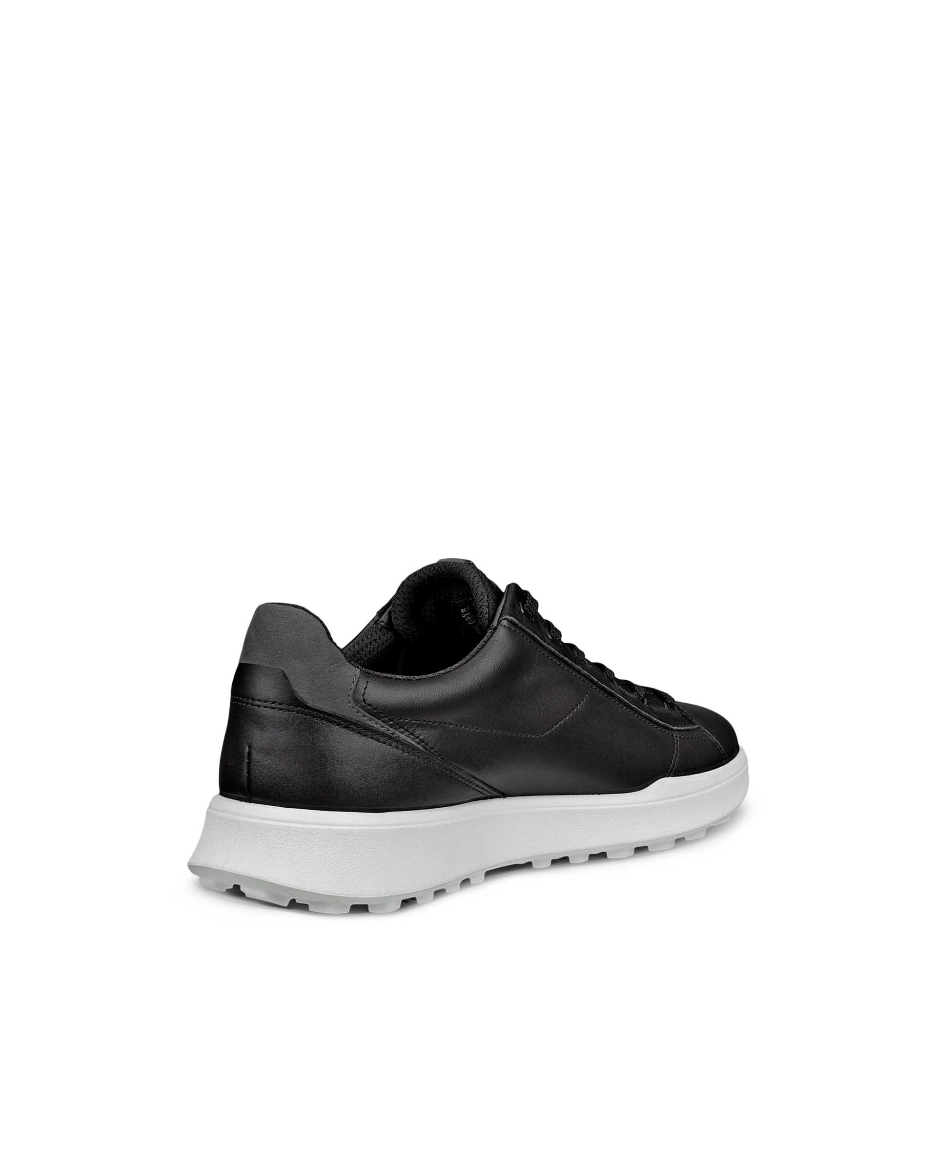 Men's ECCO® Golf Street Vibe Leather Waterproof Golf Shoe - Black - Back